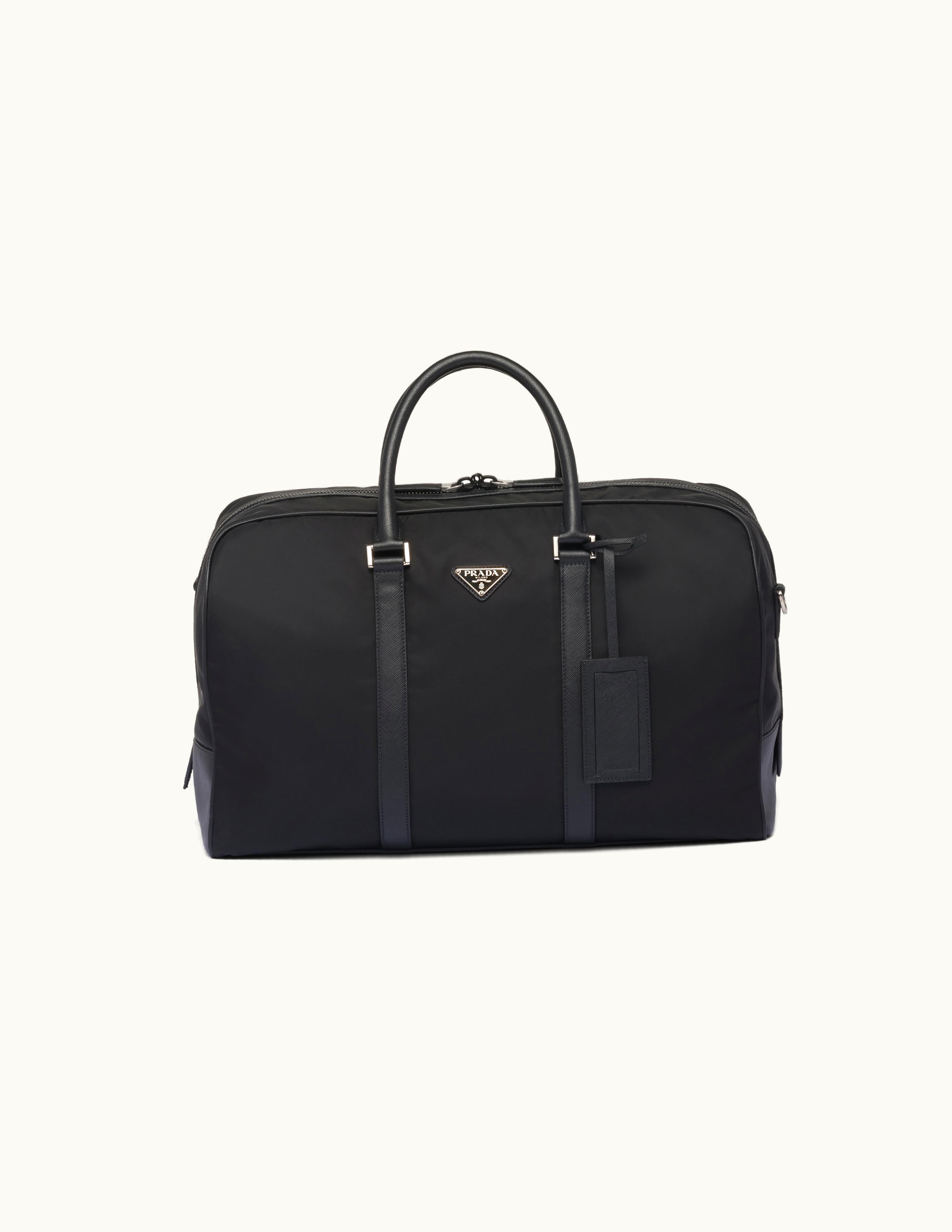 Prada Prada Re-Nylon And Saffiano Leather Duffel Bag