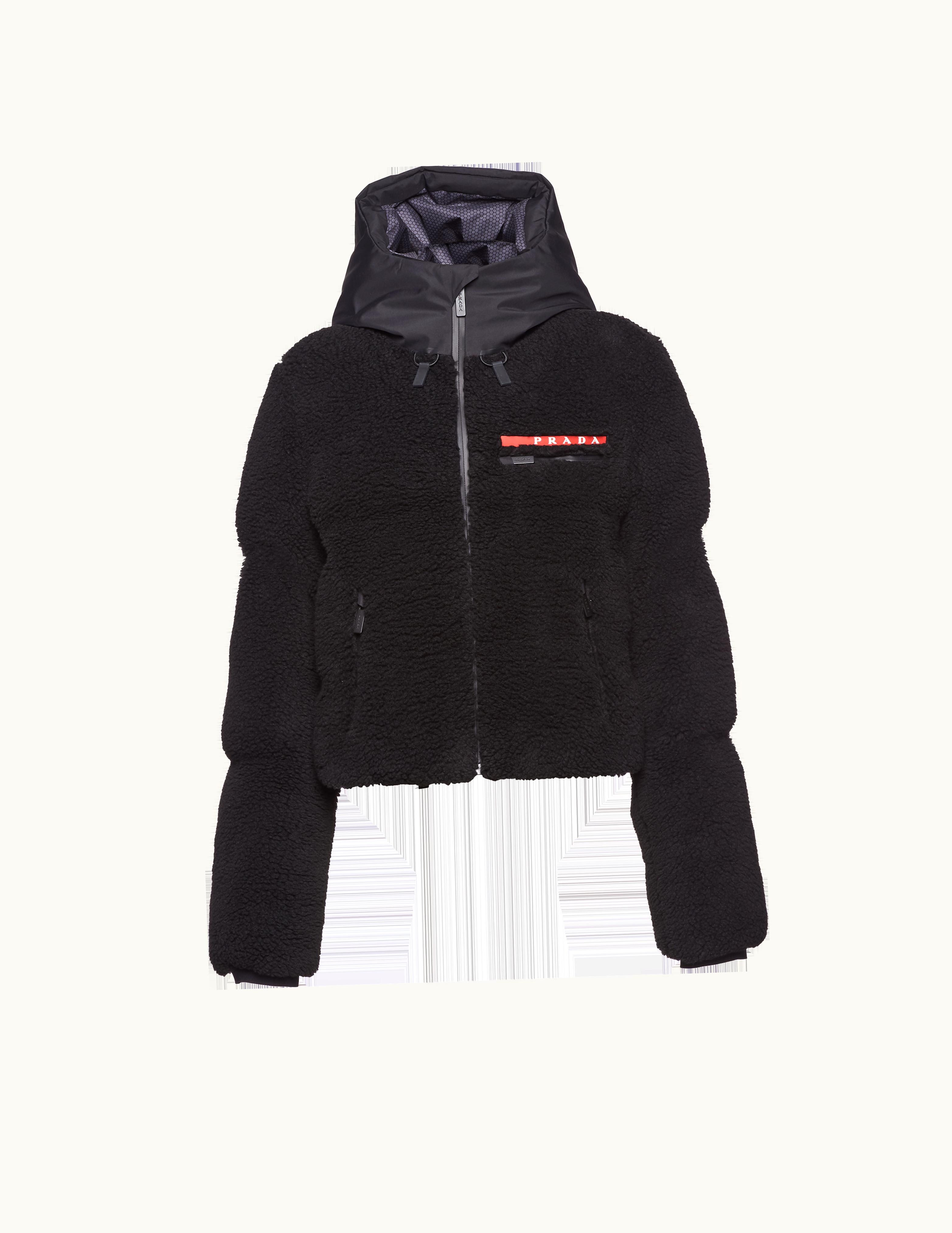 Prada Prada Cropped Recycled Fleece Down Jacket