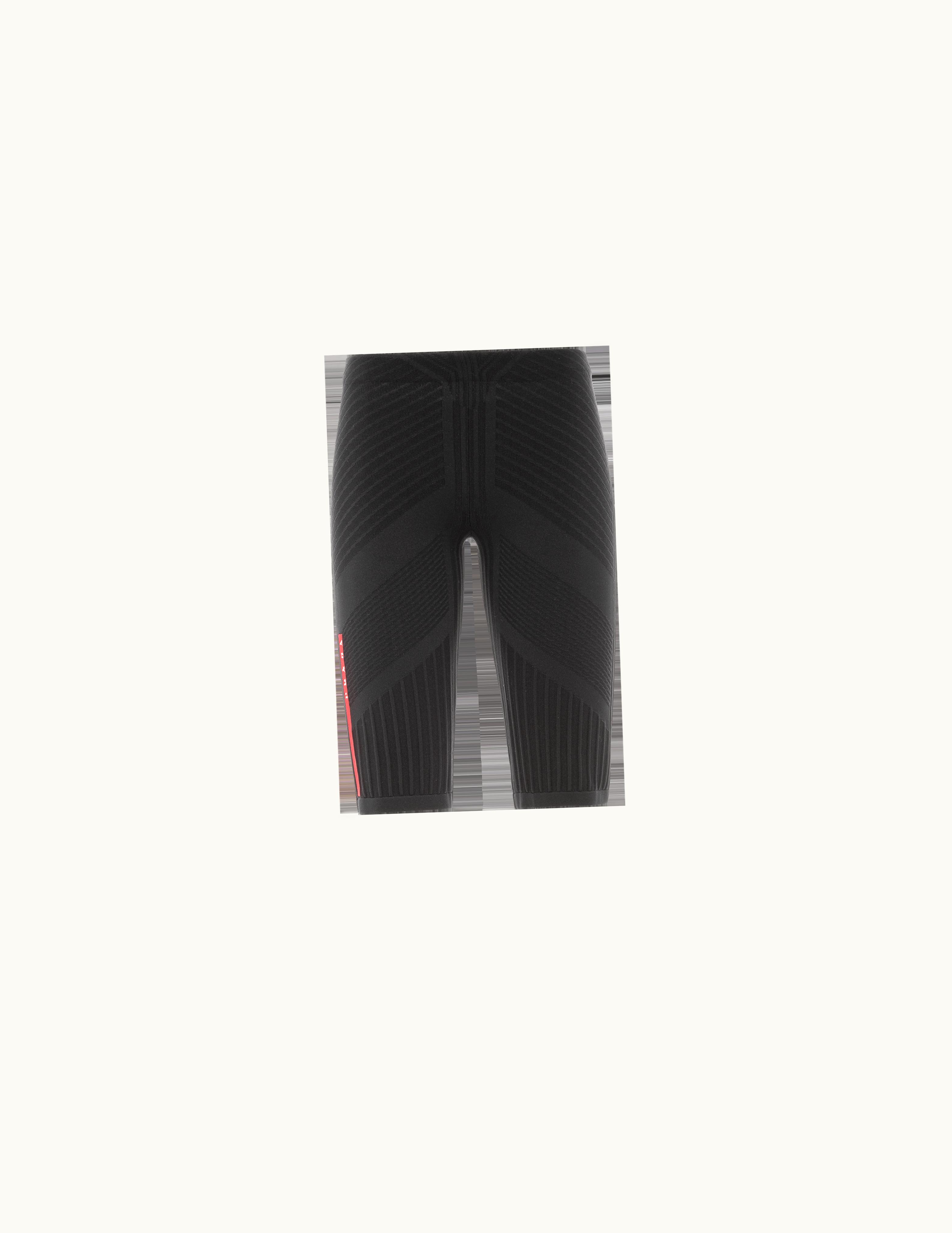 Prada Prada Tech Rec Nylon Piqué Biker Shorts
