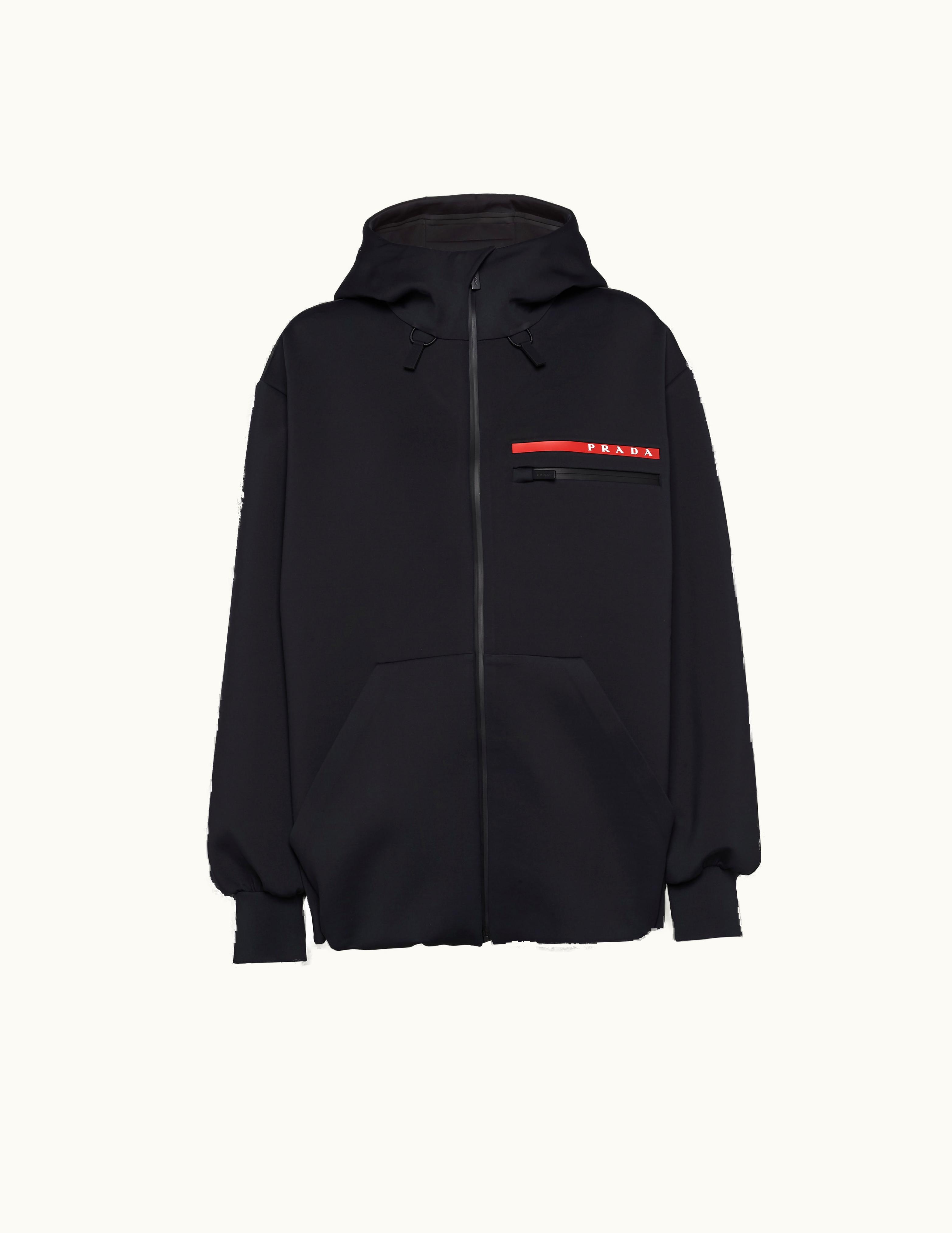 Prada Prada Double Technical Jersey Hoodie
