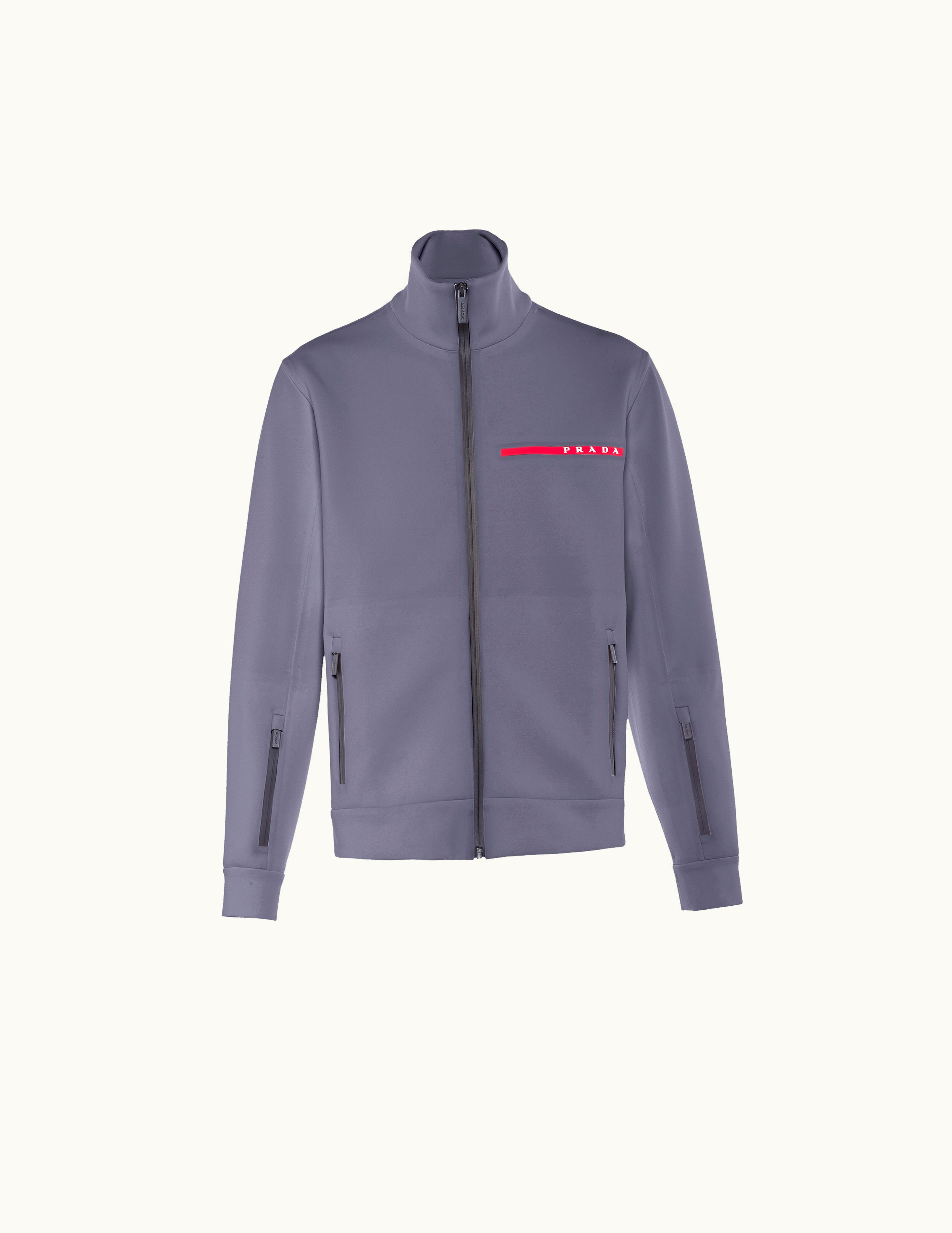 Prada Recycled Double Jersey Zip-Up Sweatshirt