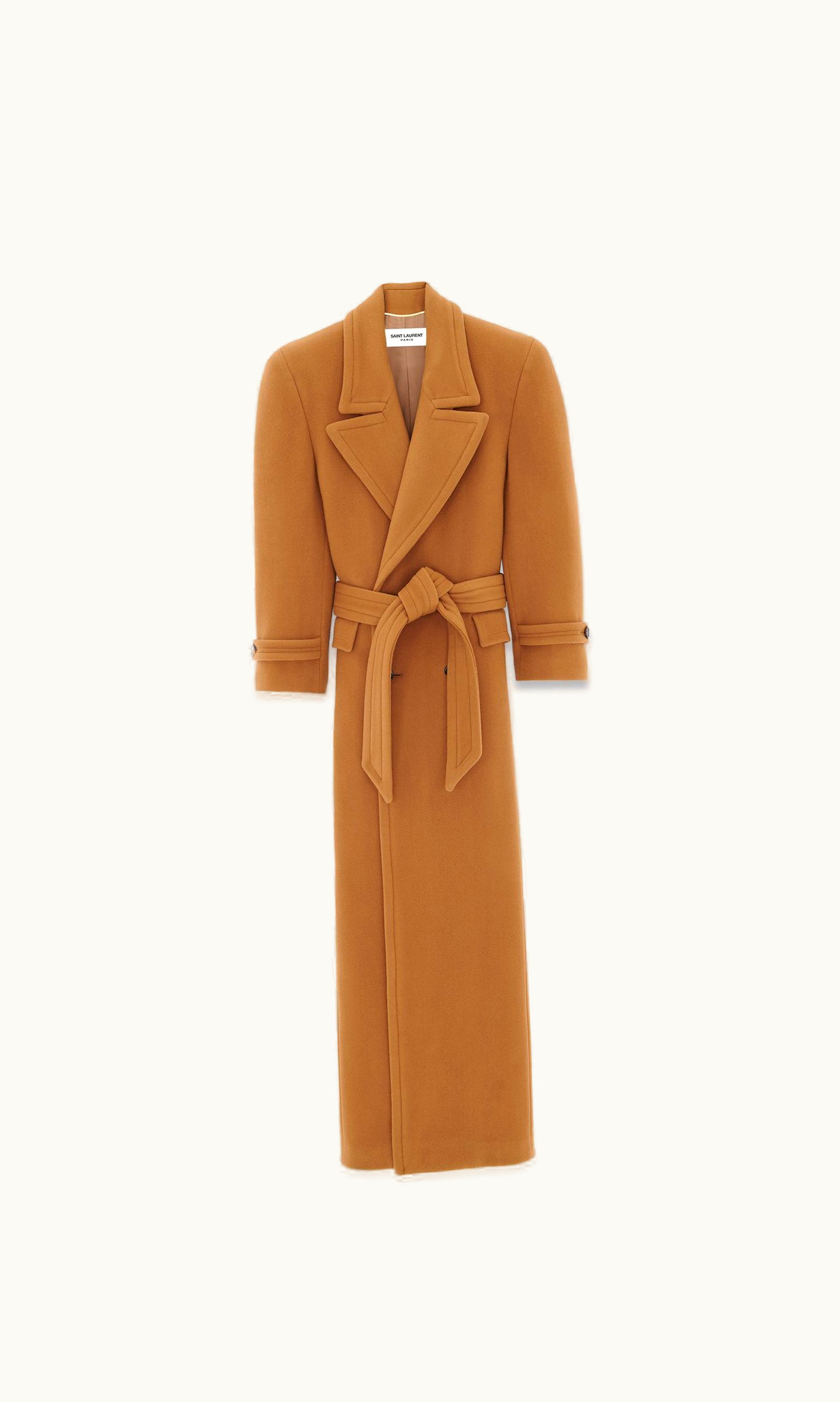 Saint Laurent Oversized Coat In Wool Felt