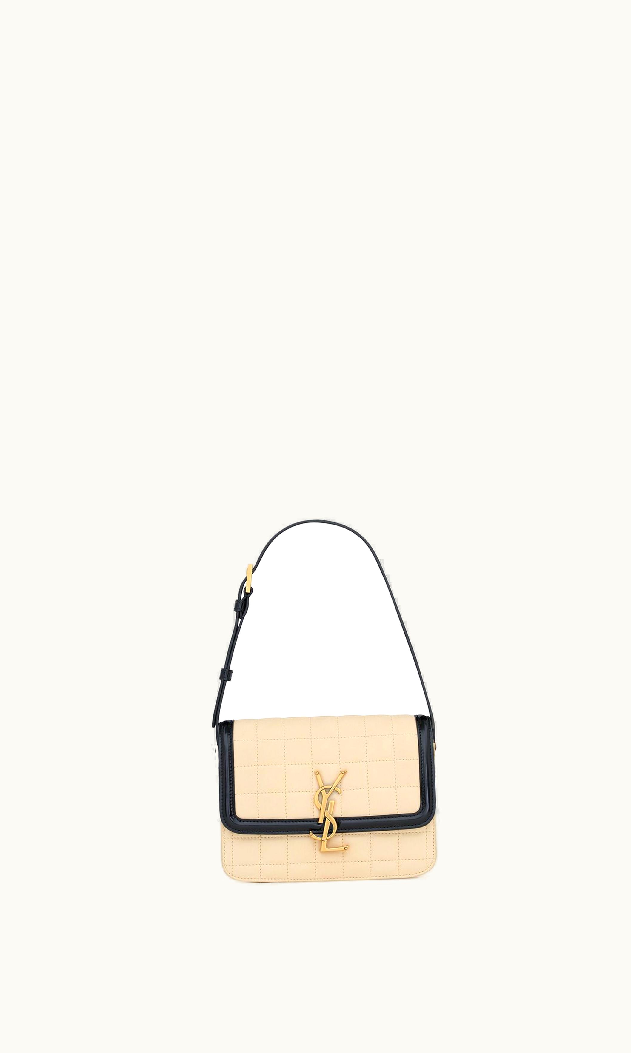 Saint Laurent Solferino Small Satchel In Quilted Nubuck Suede UZ0157303