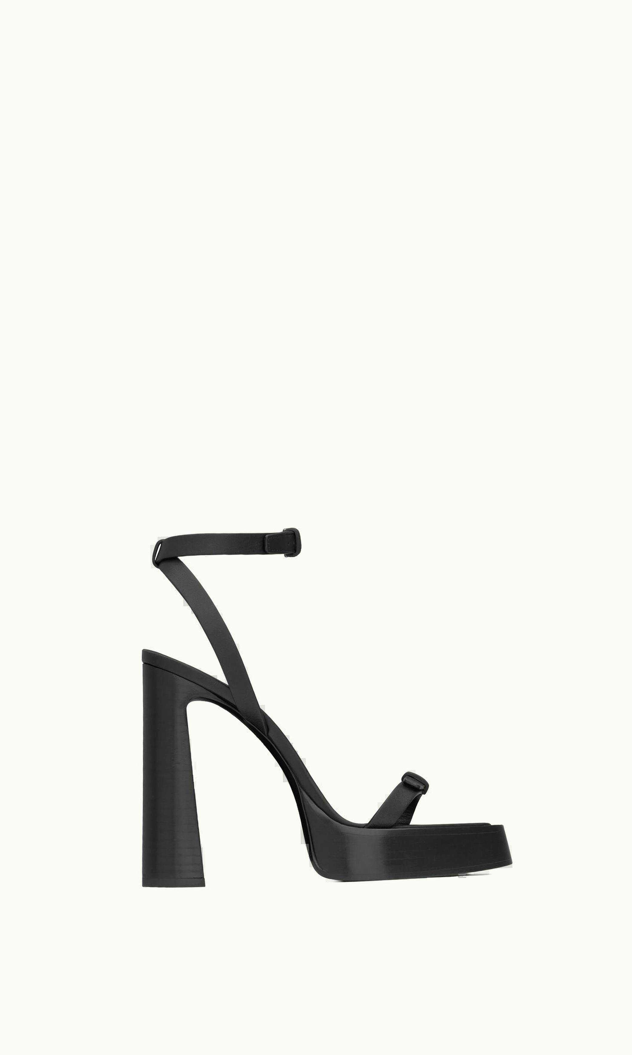 Saint Laurent Platz Platform Sandals In Smooth Leather UZ0157310