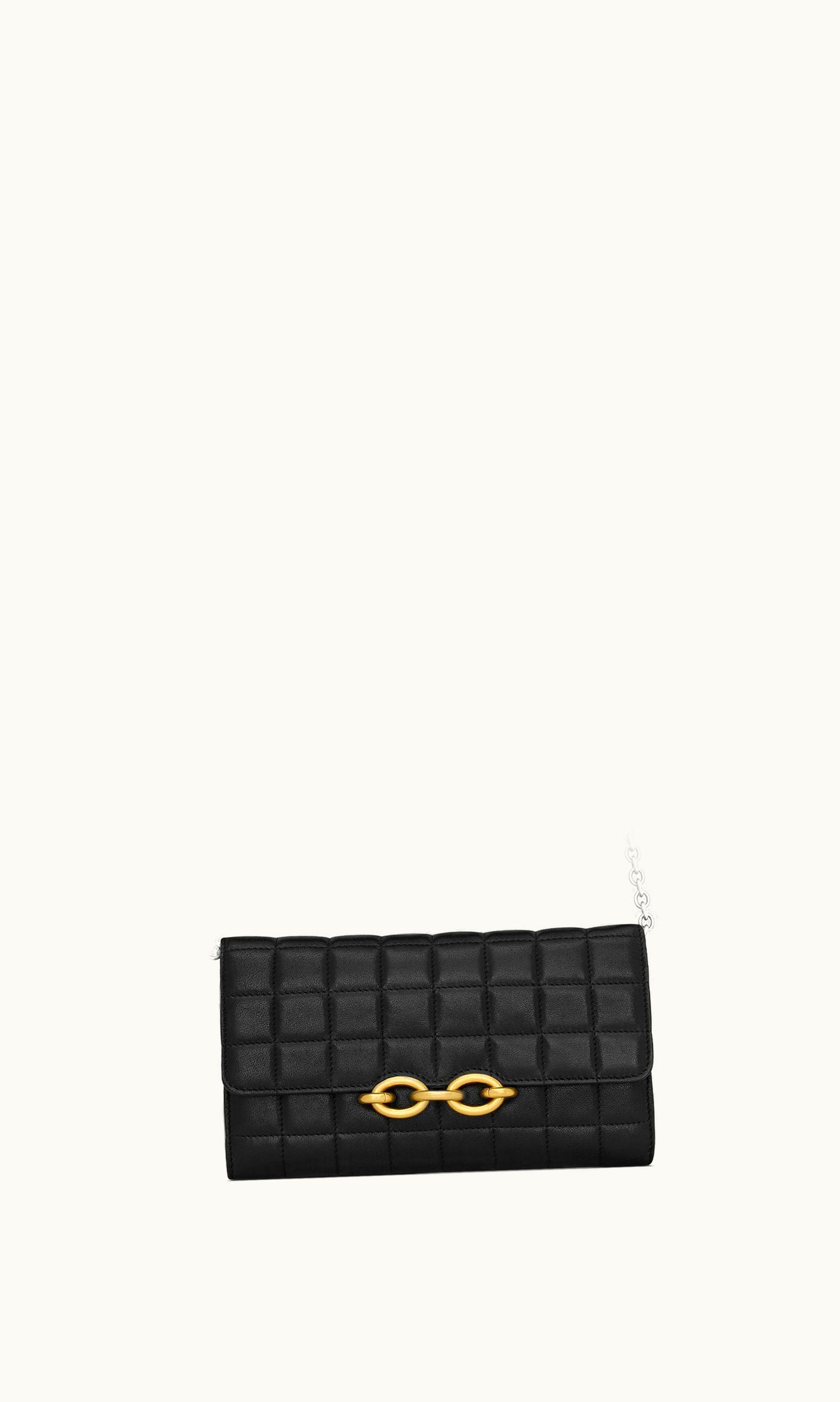 Saint Laurent Le Maillon Chain Wallet In Quilted Lambskin