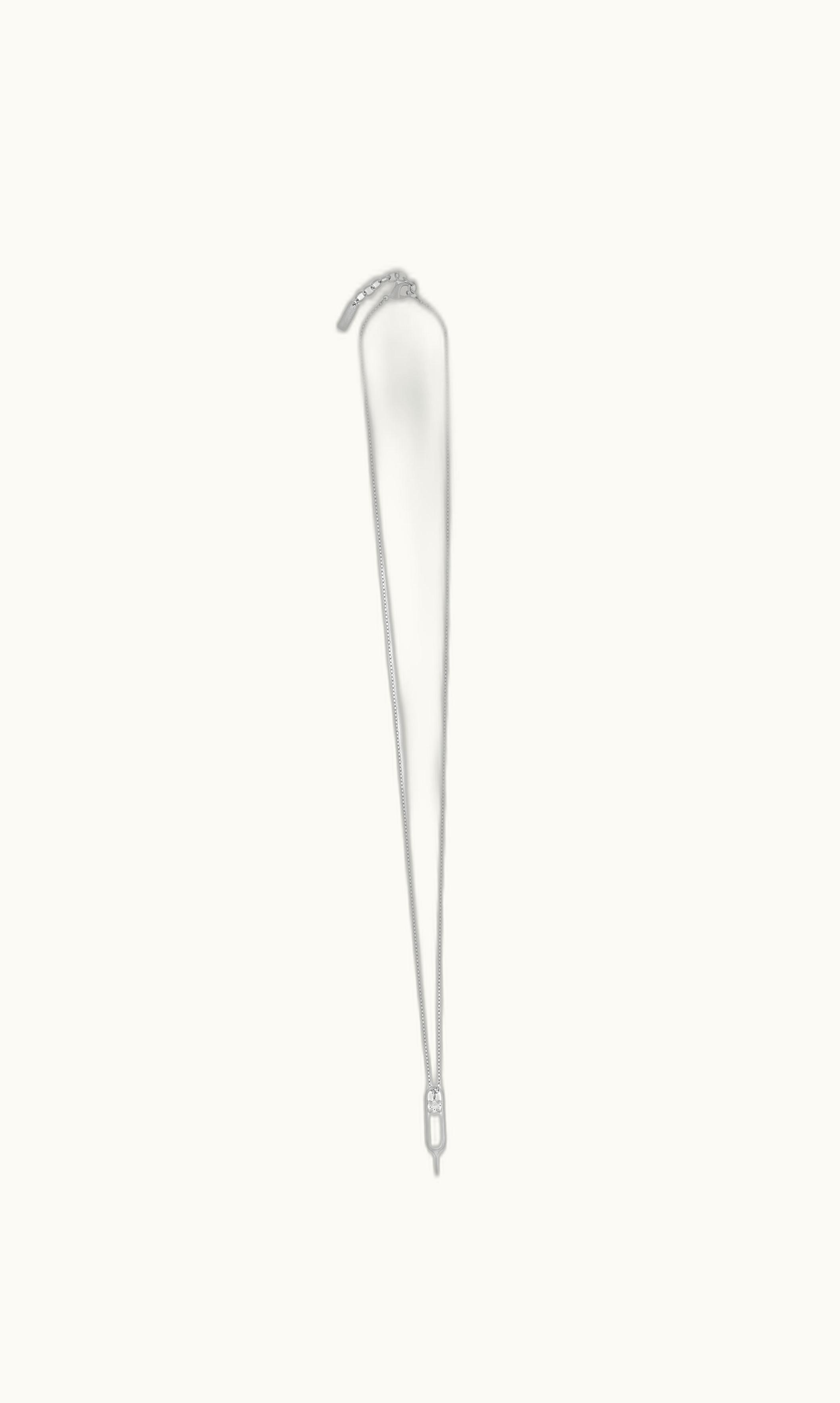 Saint Laurent Sim Key And Rhinestone Charm Necklace In Metal UZ0157414
