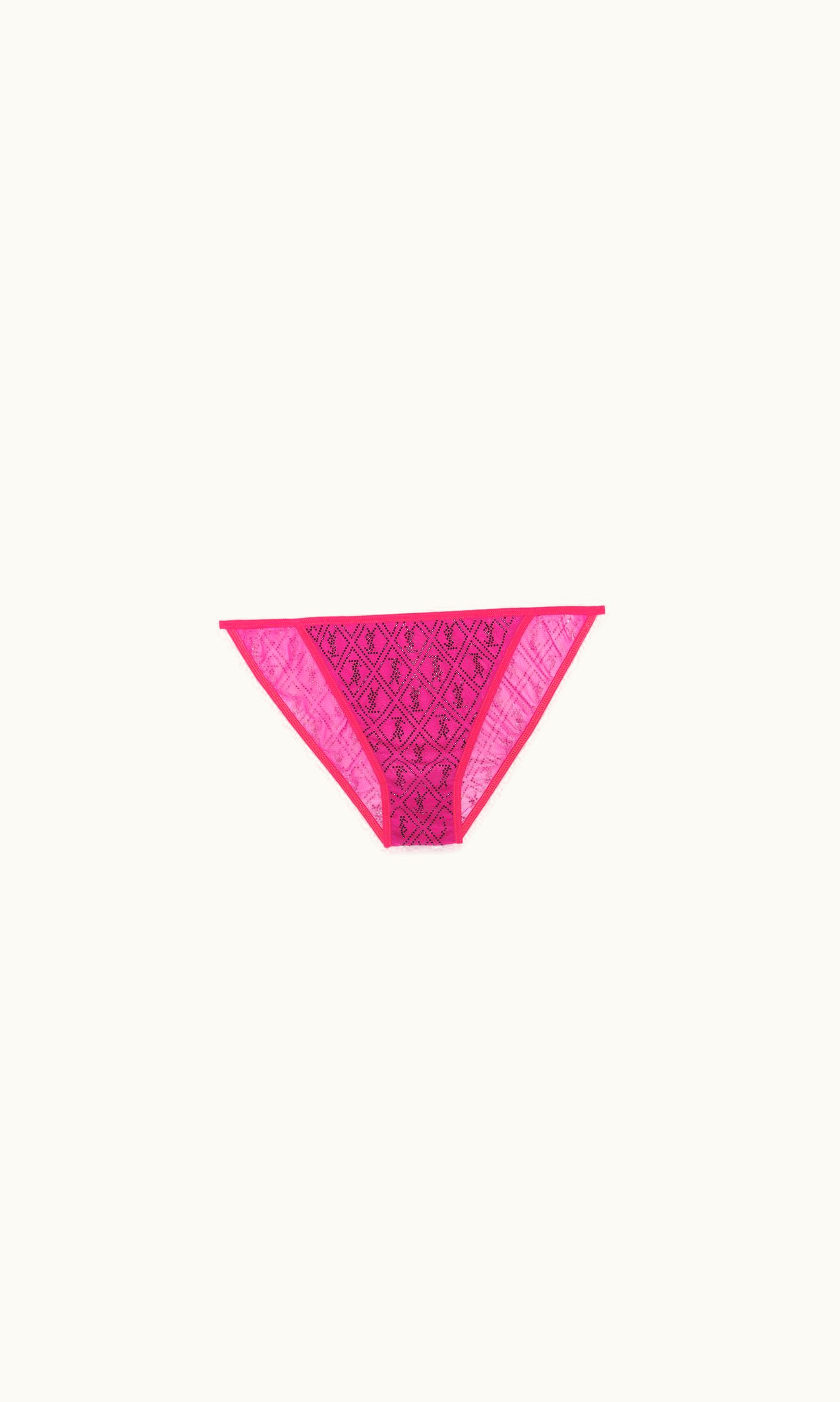Saint Laurent Cassandre Panties In Tulle Jersey And Rhinestones UZ0157526
