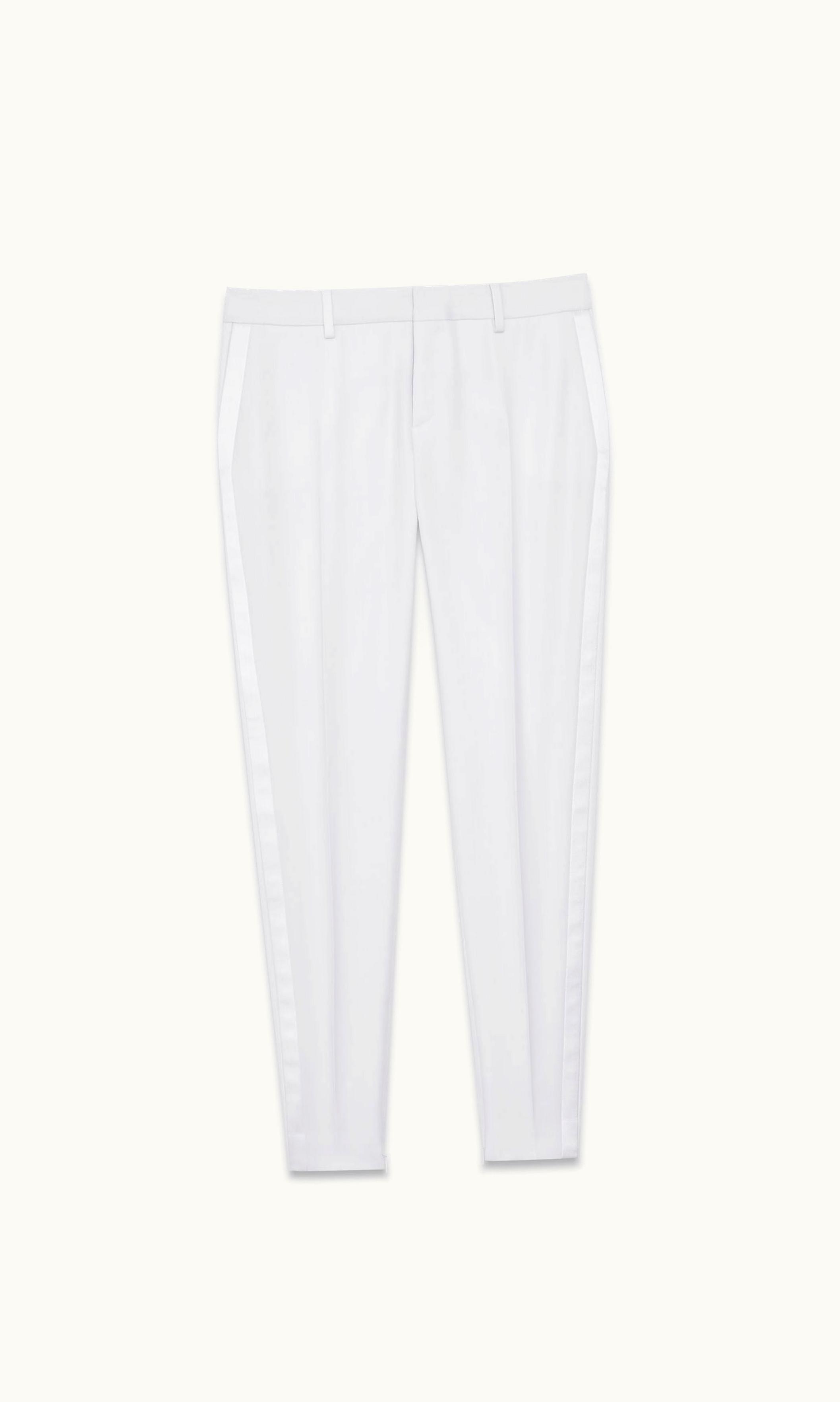 Saint Laurent Saint Laurent Tuxedo Pants In Grain De Poudre Saint Laurent UZ0157564