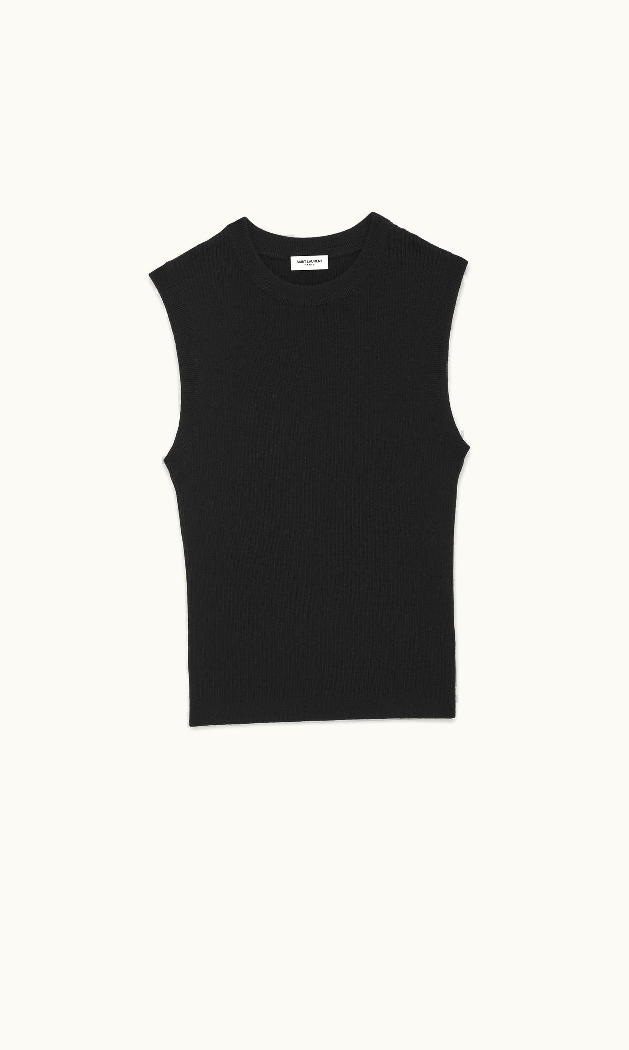 Saint Laurent Saint Laurent Cropped Top In Cashmere, Wool And Silk