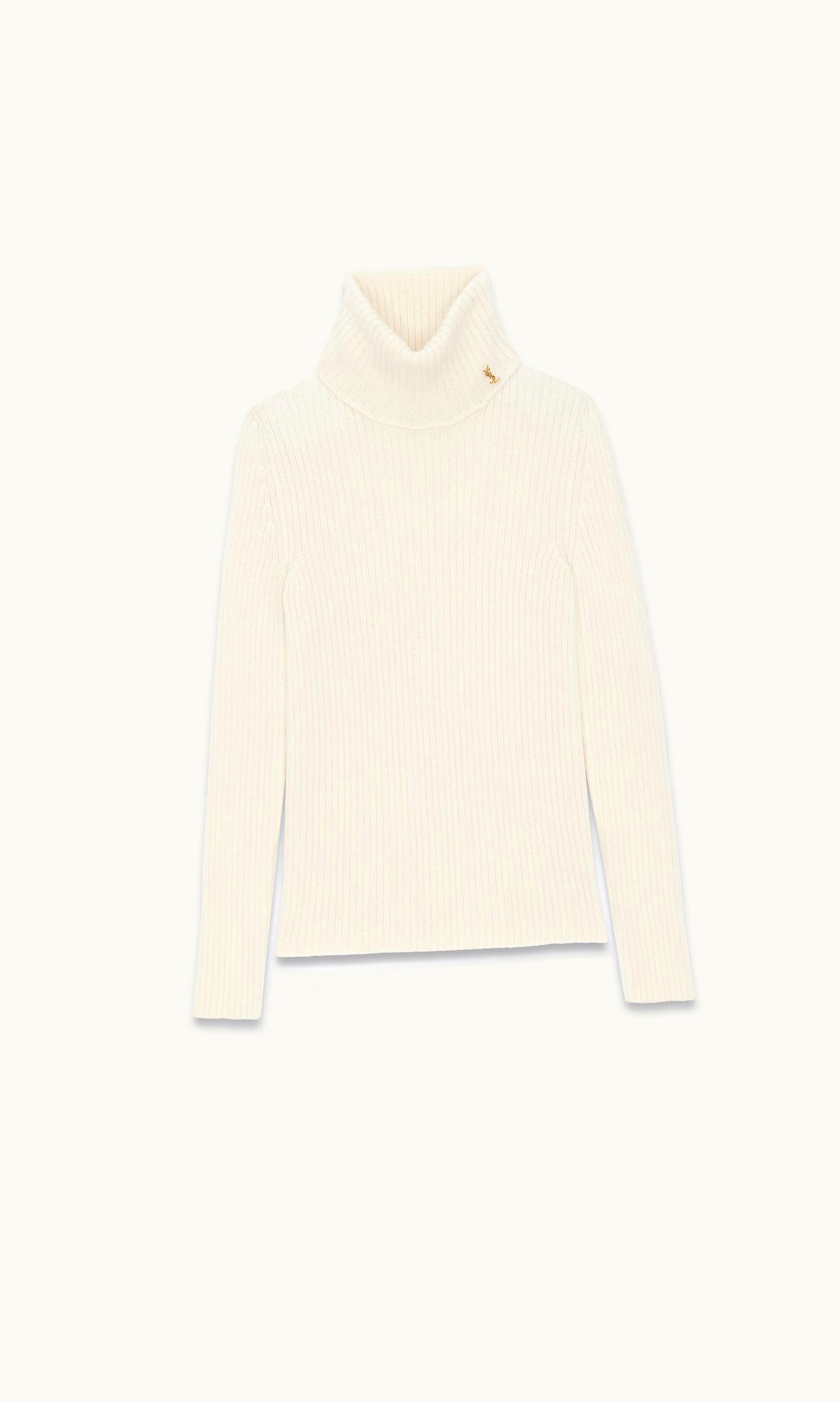 Saint Laurent Saint Laurent Cassandre Turtleneck Sweater In Wool, Cashmere And Mohair