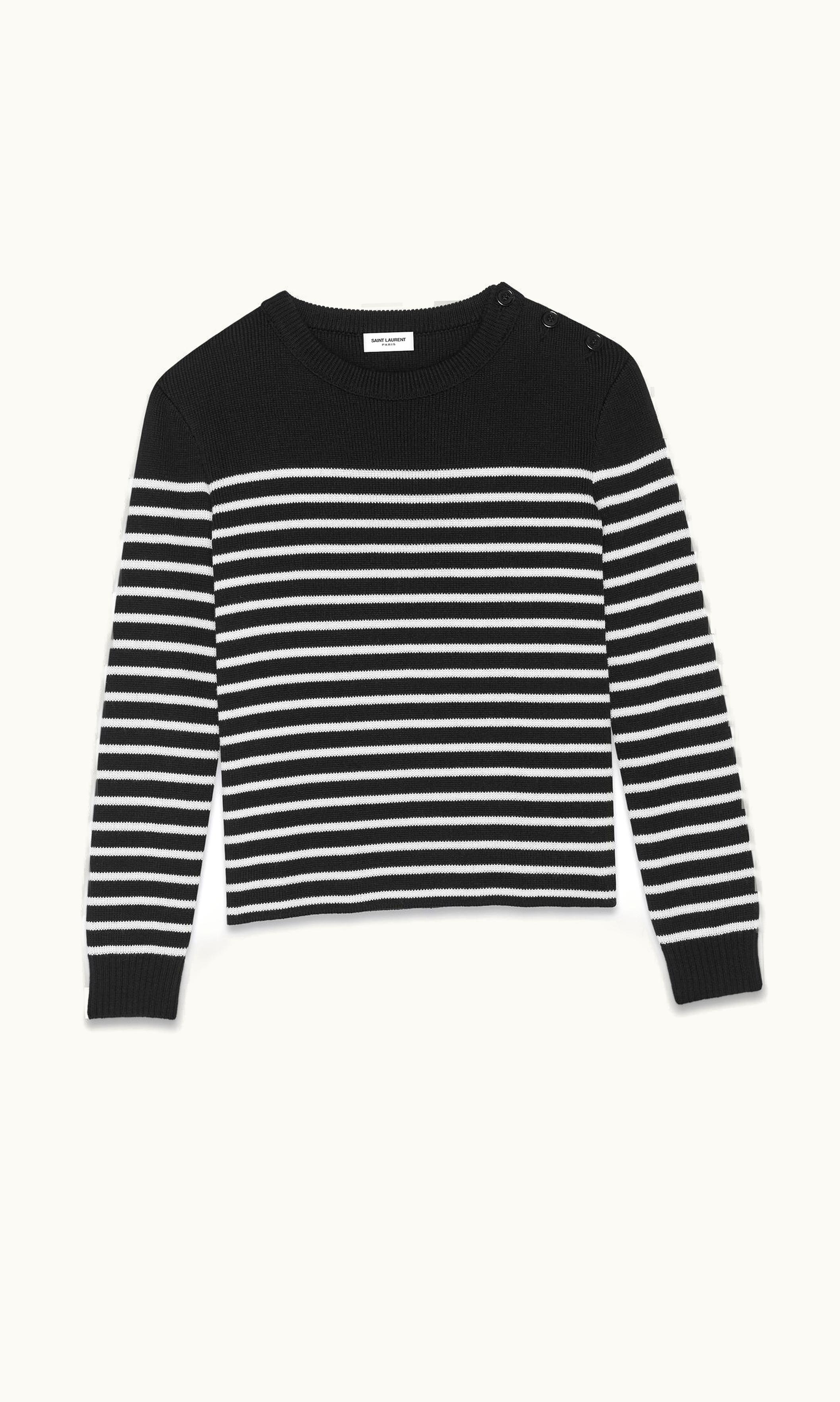Saint Laurent Saint Laurent High-Neck Sweater In A Sailor Knit