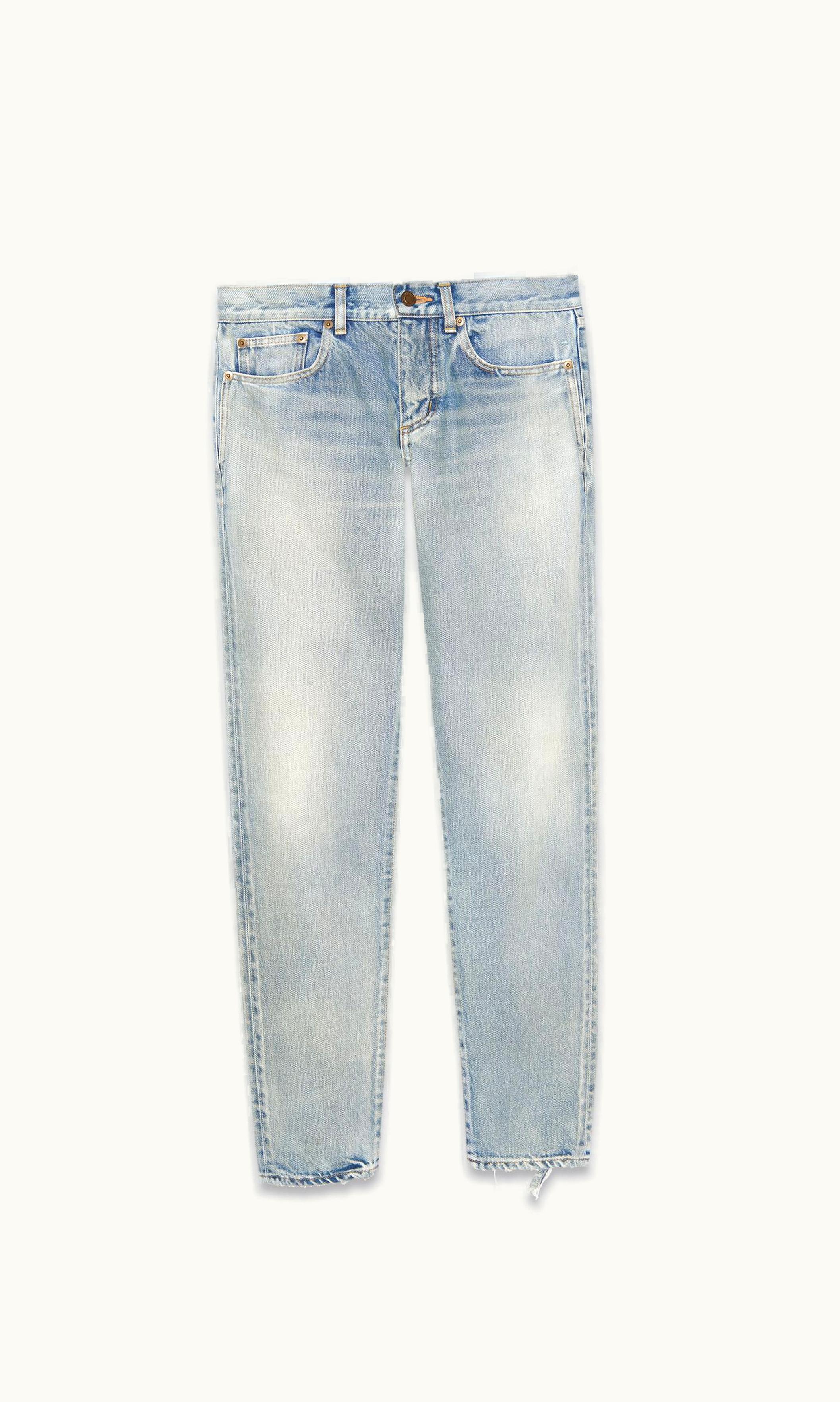 Saint Laurent Saint Laurent Boyfriend Jeans In 80's Vintage Blue Denim