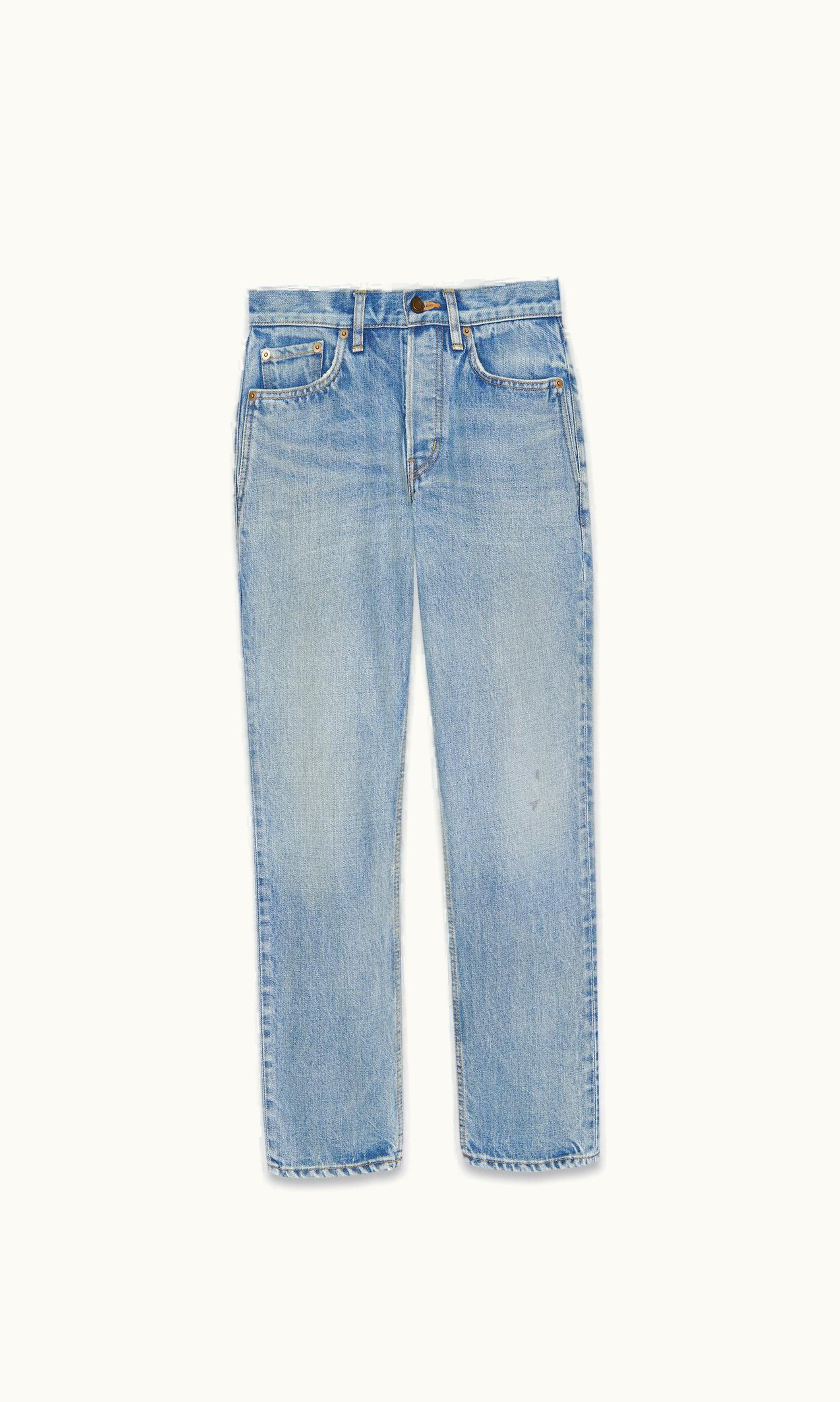 Saint Laurent Saint Laurent Venice Cropped Jeans In Dirty Authentic Blue Denim