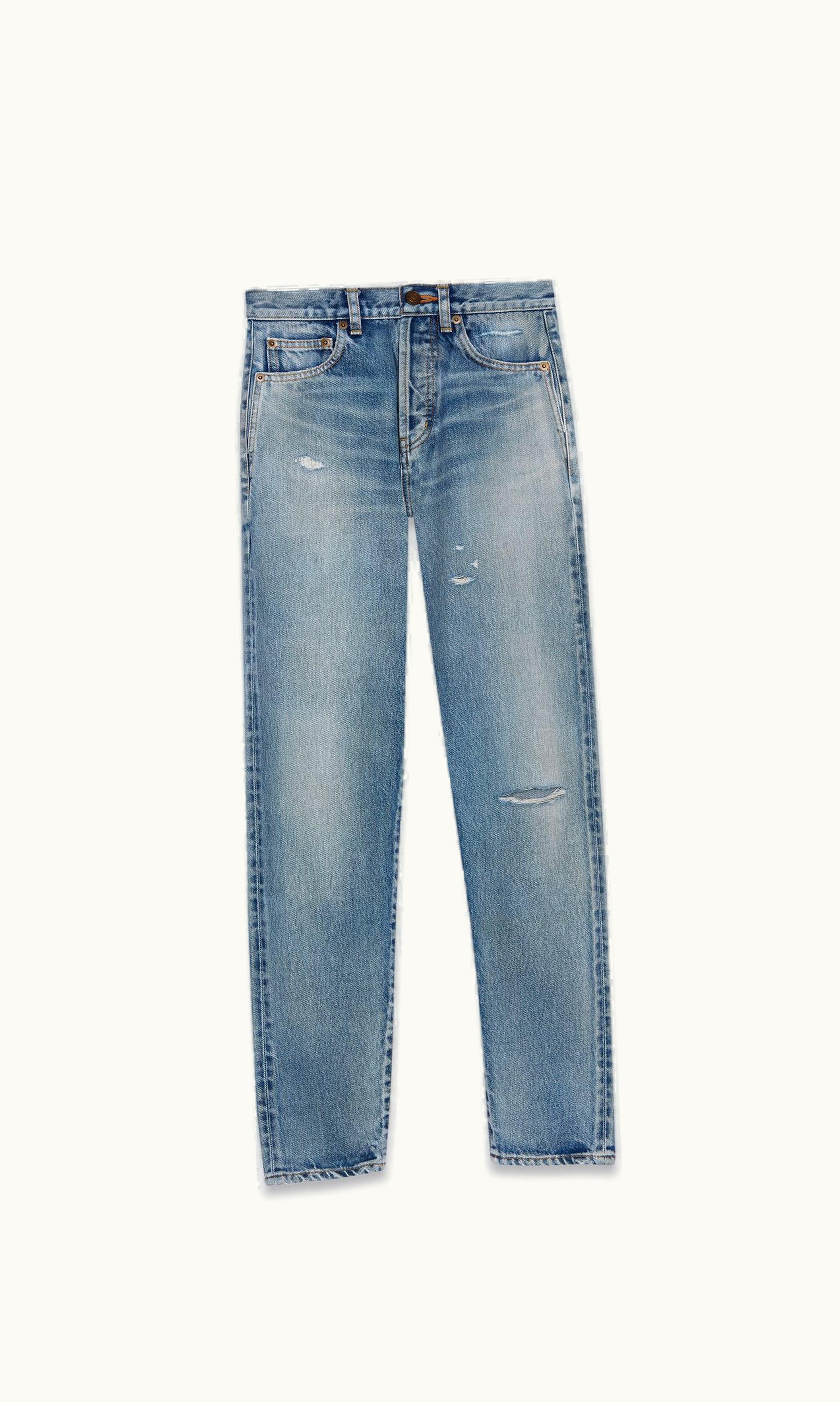 Saint Laurent Saint Laurent Slim-Fit Jeans In Santa Monica Blue Denim UZ0157703