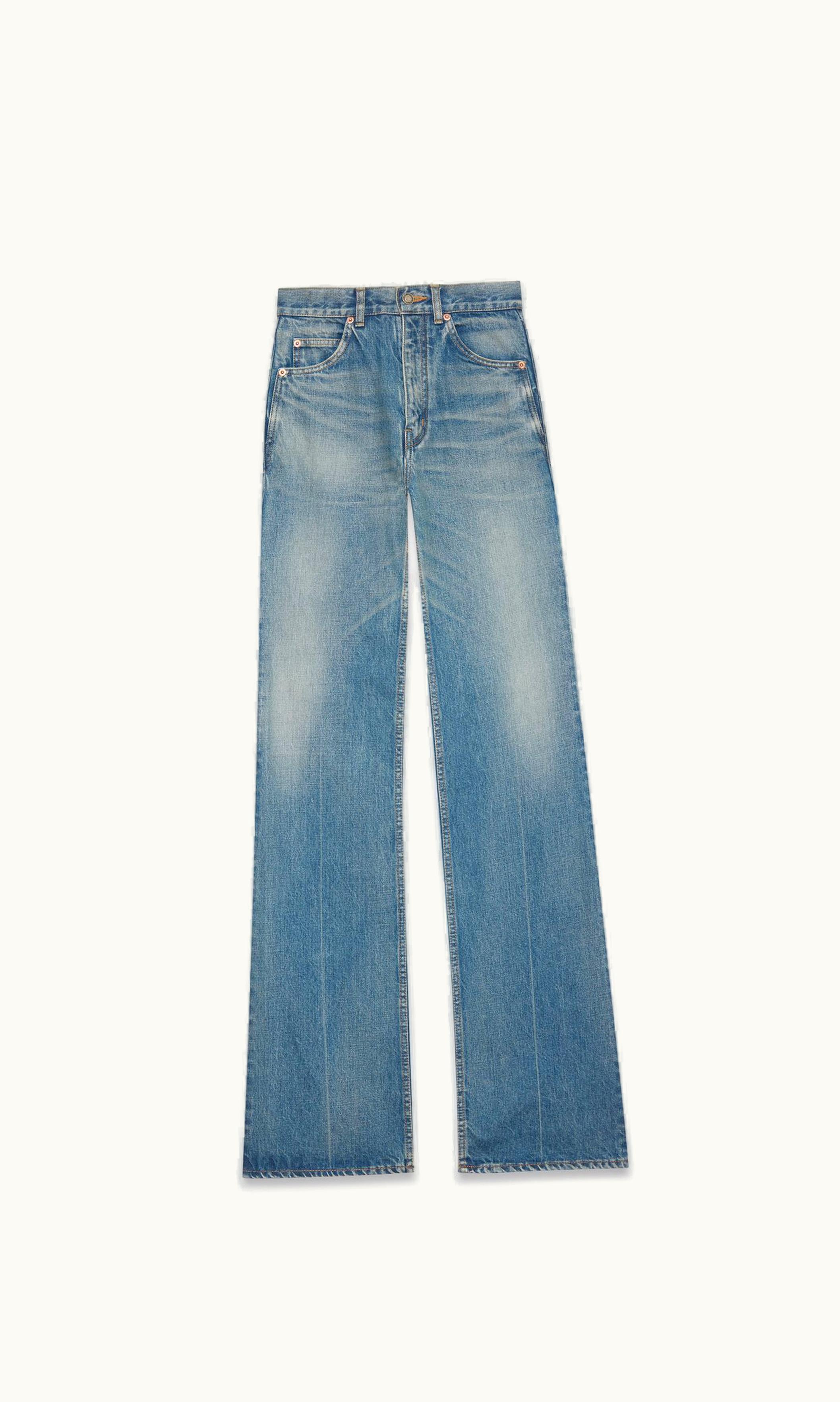Saint Laurent Saint Laurent 70's Jeans In Blue Vintage Denim