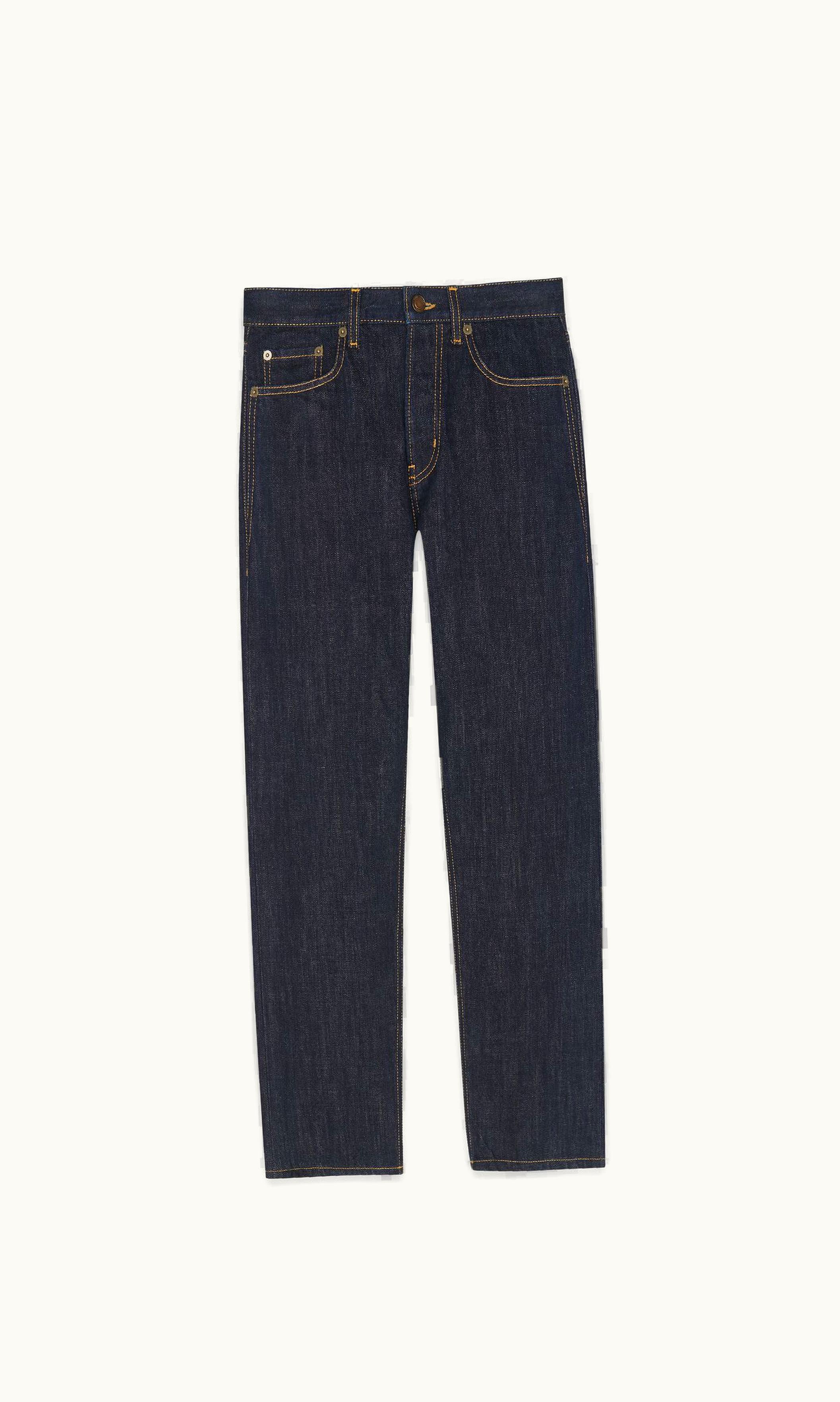 Saint Laurent Saint Laurent Venice Jeans In Deep Blue Rinse Denim