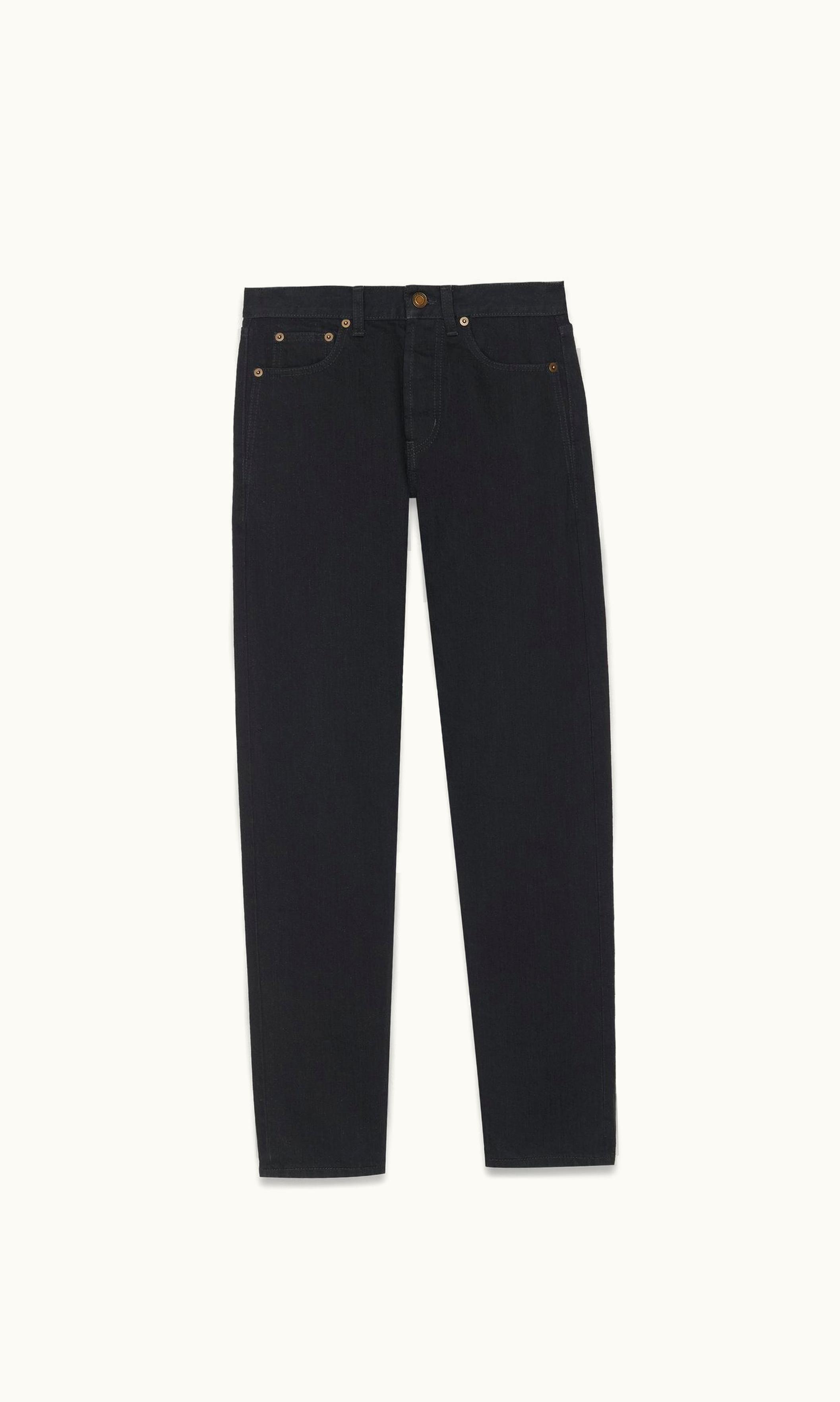 Saint Laurent Saint Laurent Slim-Fit Jeans In Worn Black Denim UZ0157717