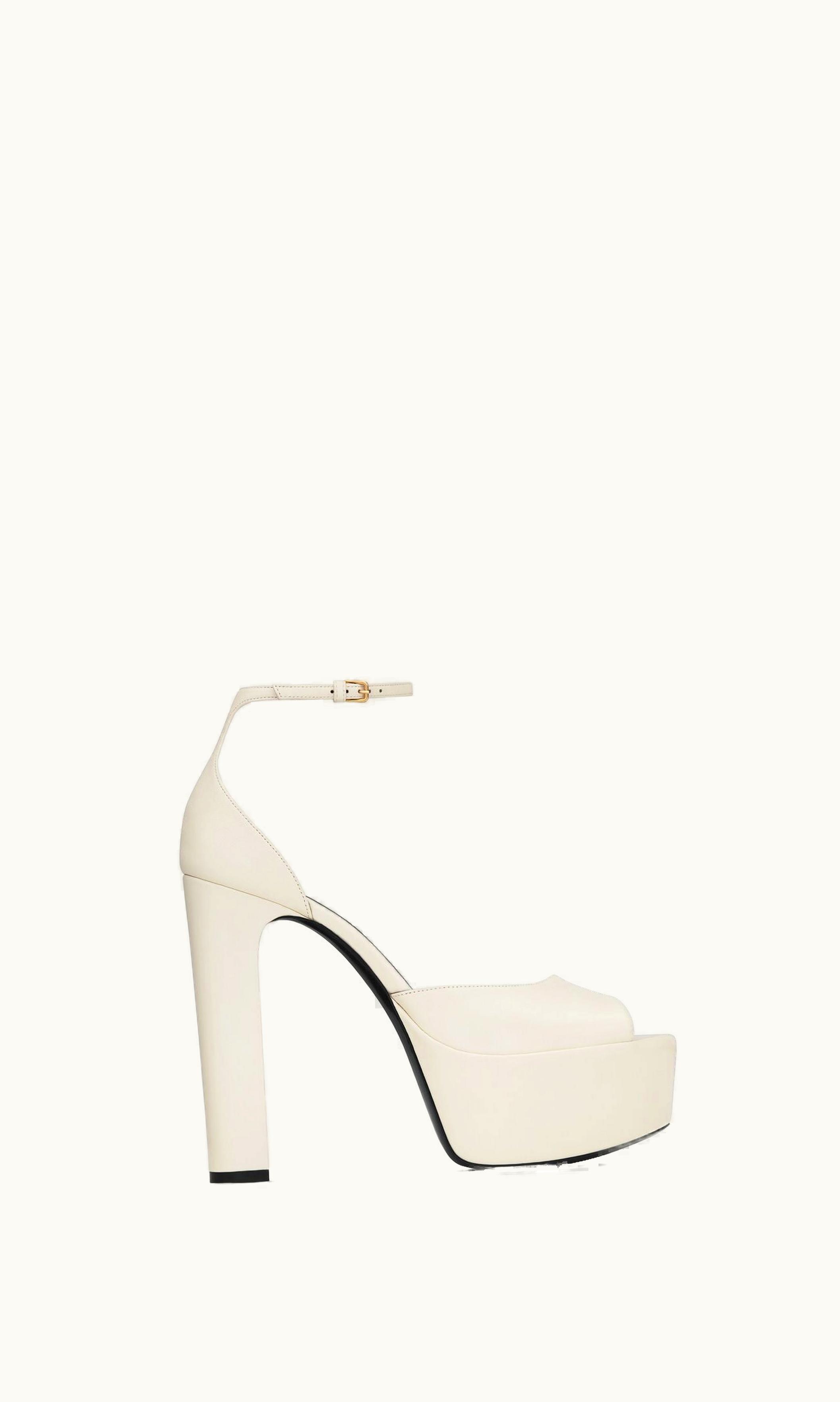 Saint Laurent Saint Laurent Jodie Platform Sandals In Smooth Leather