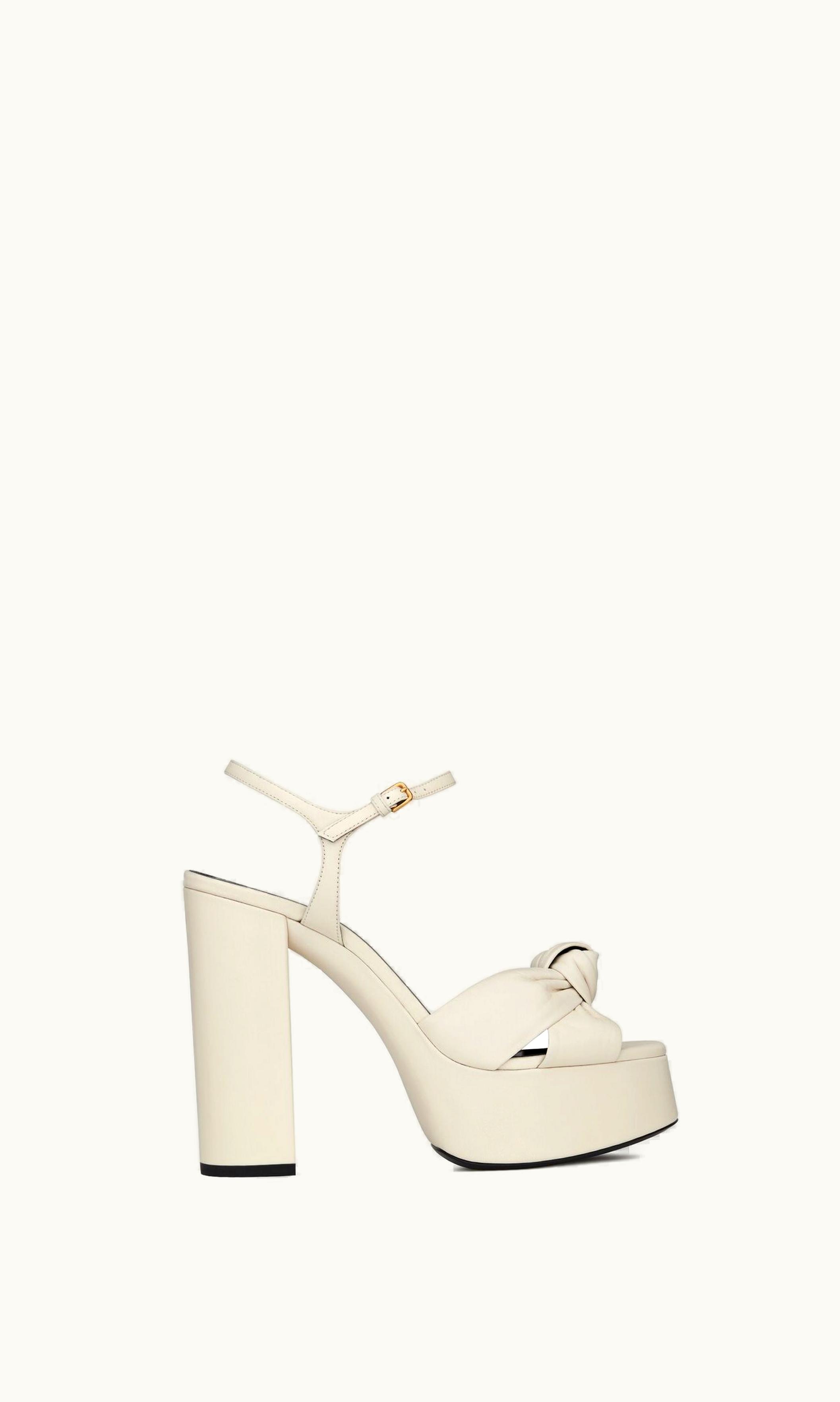Saint Laurent Saint Laurent Bianca Platform Sandals In Smooth Leather UZ0157773