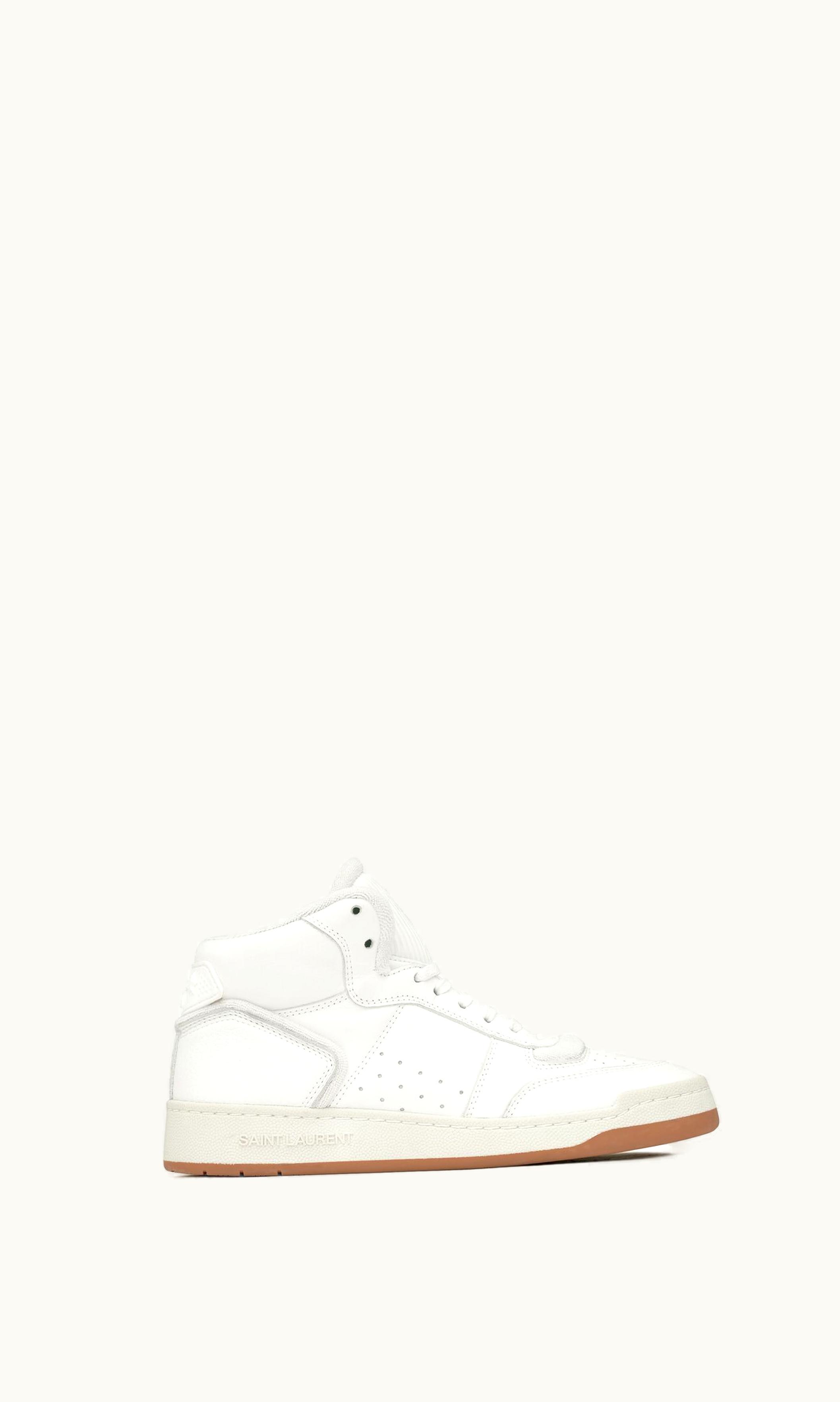 Saint Laurent Saint Laurent Sl/80 Mid-Top Sneakers In Smooth And Grained Leather UZ0157911