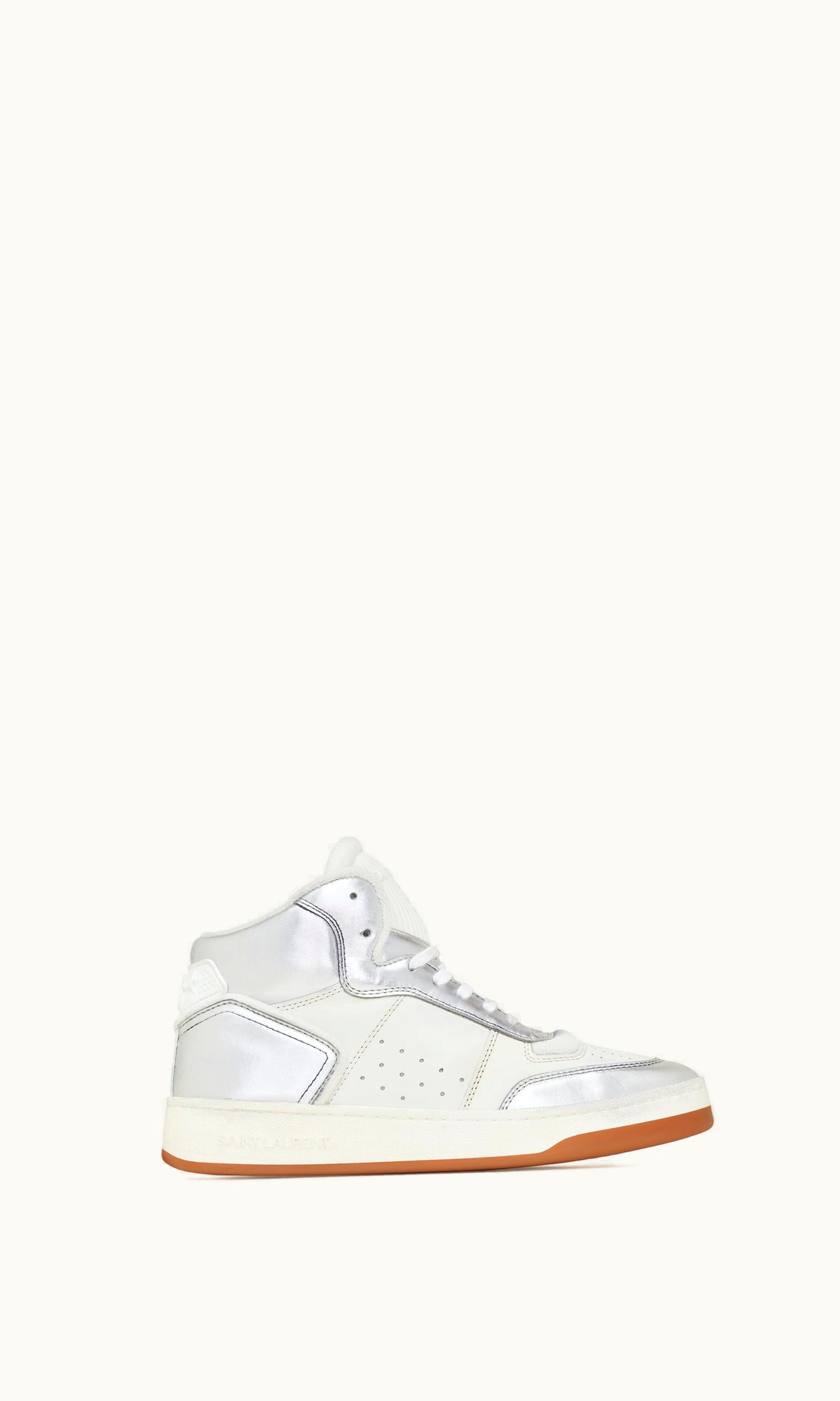 Saint Laurent Saint Laurent Sl/80 Mid-Top Sneakers In Smooth And Grained Leather UZ0157917