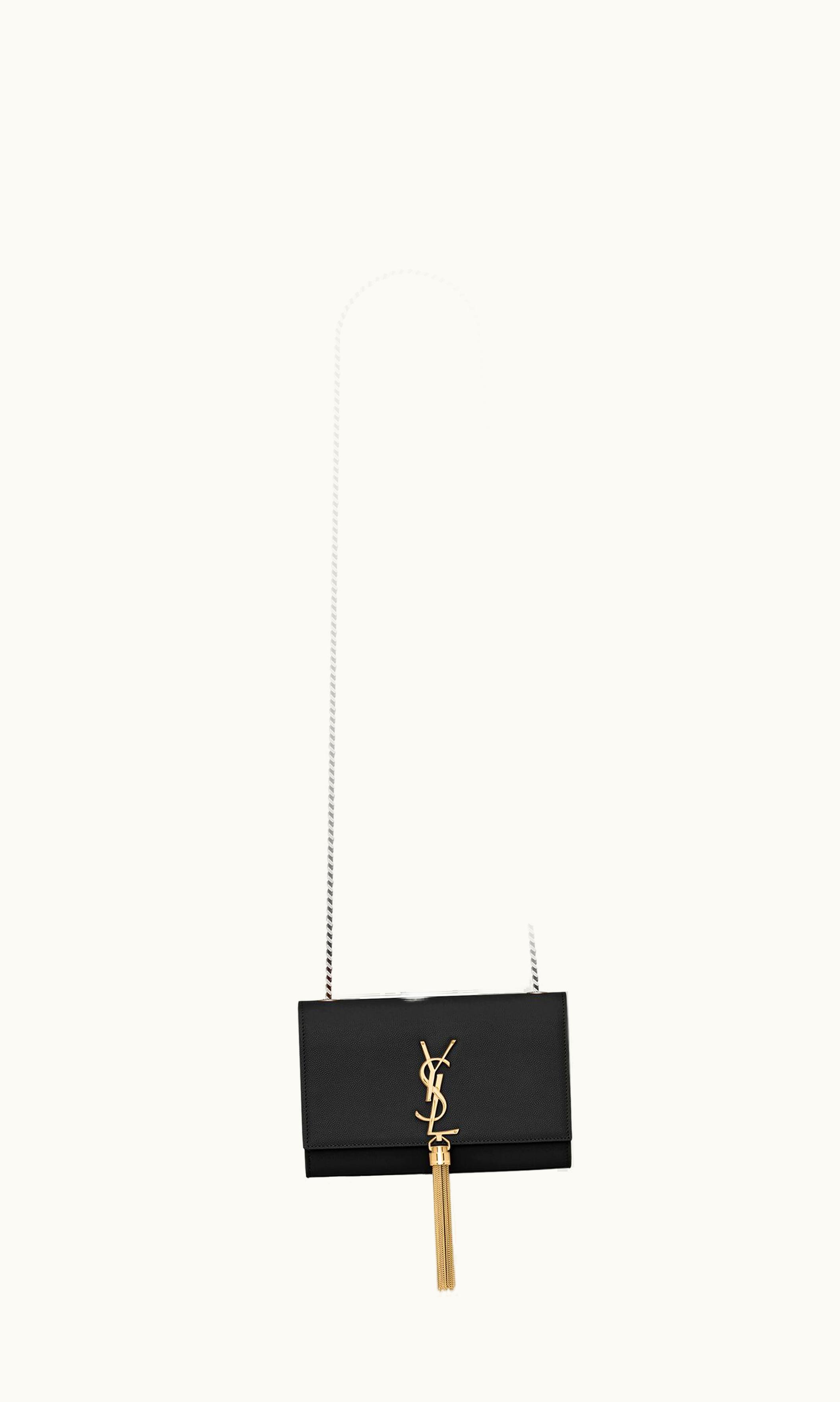 Saint Laurent Saint Laurent Kate Small Chain Bag With Tassel In Grain De Poudre Embossed Leather