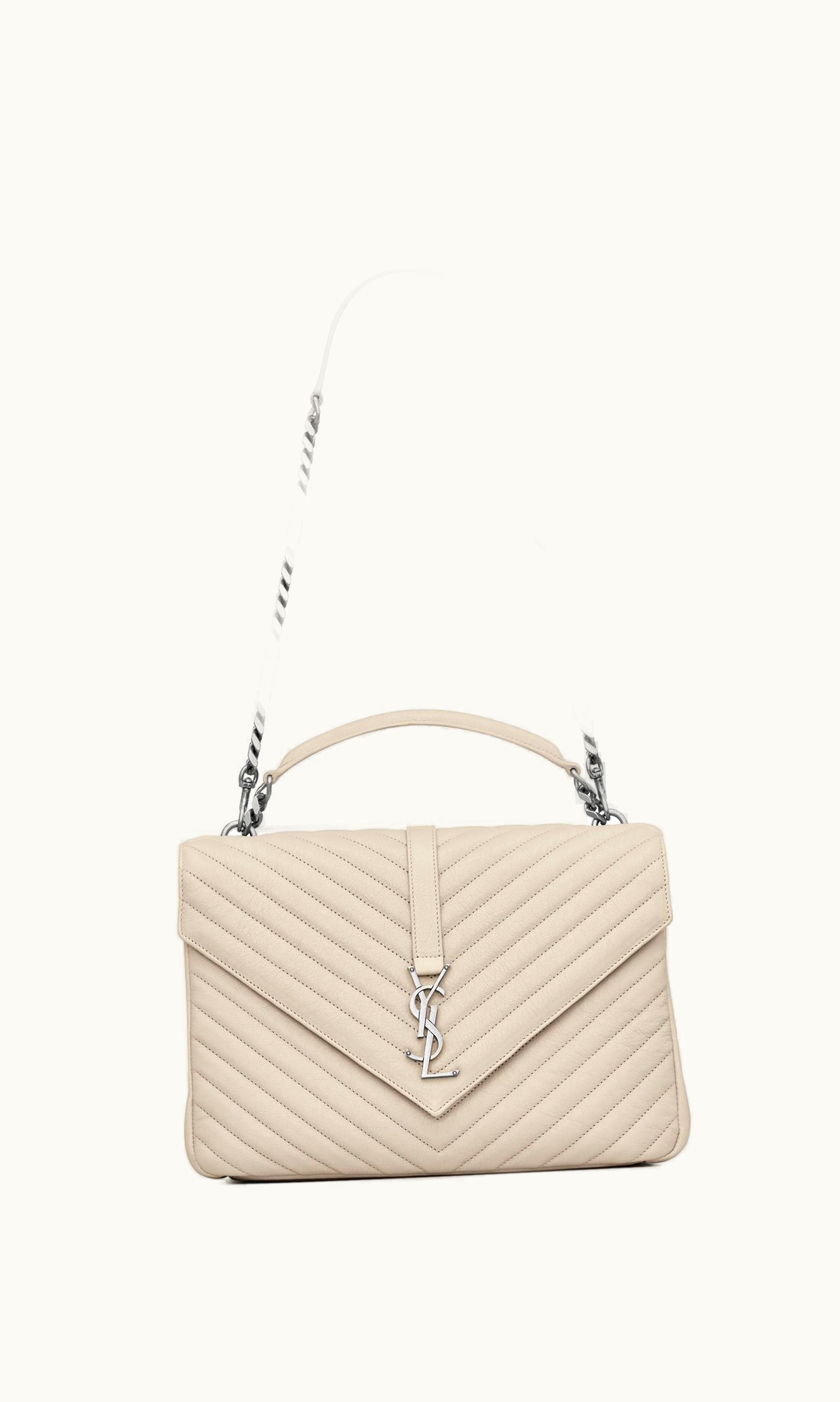 Saint Laurent Saint Laurent College Large Chain Bag In Quilted Leather UZ0158000