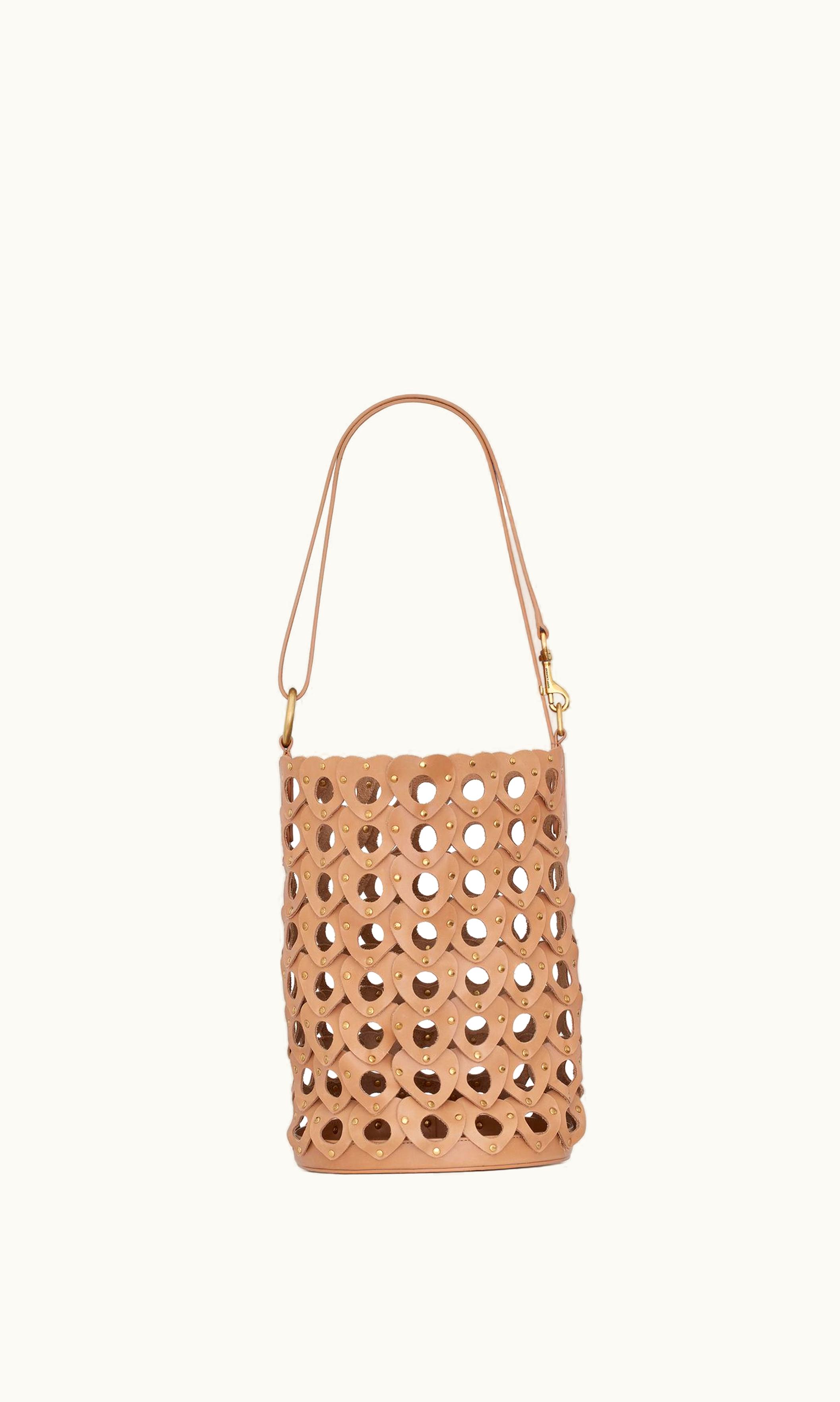 Saint Laurent The Hearted Bucket Bag In Vegetable-Tanned Leather