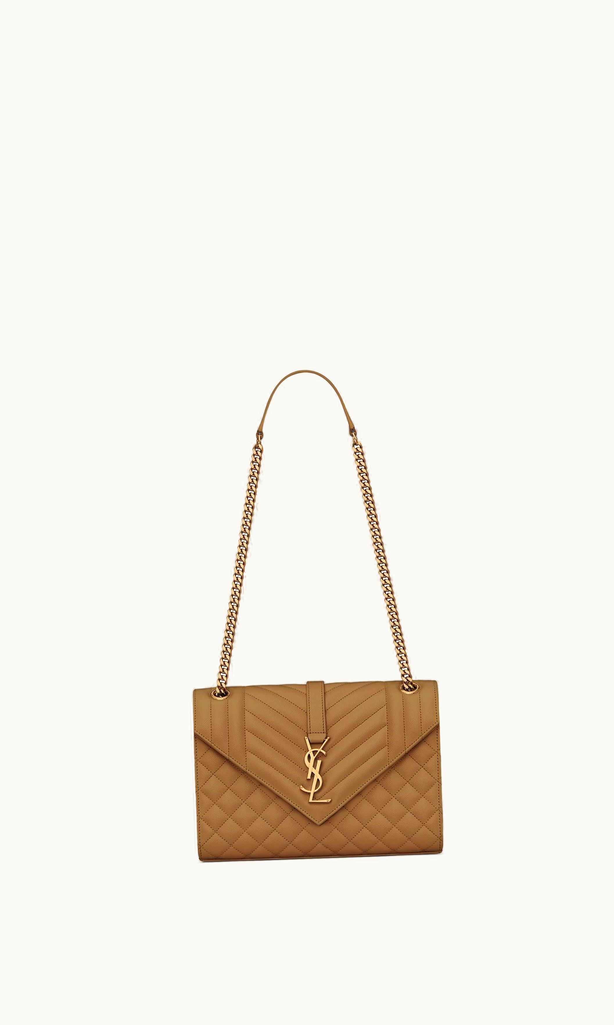 Saint Laurent Saint Laurent Envelope Medium Chain Bag In Mix Matelassé Grain De Poudre Embossed Leather UZ0158153