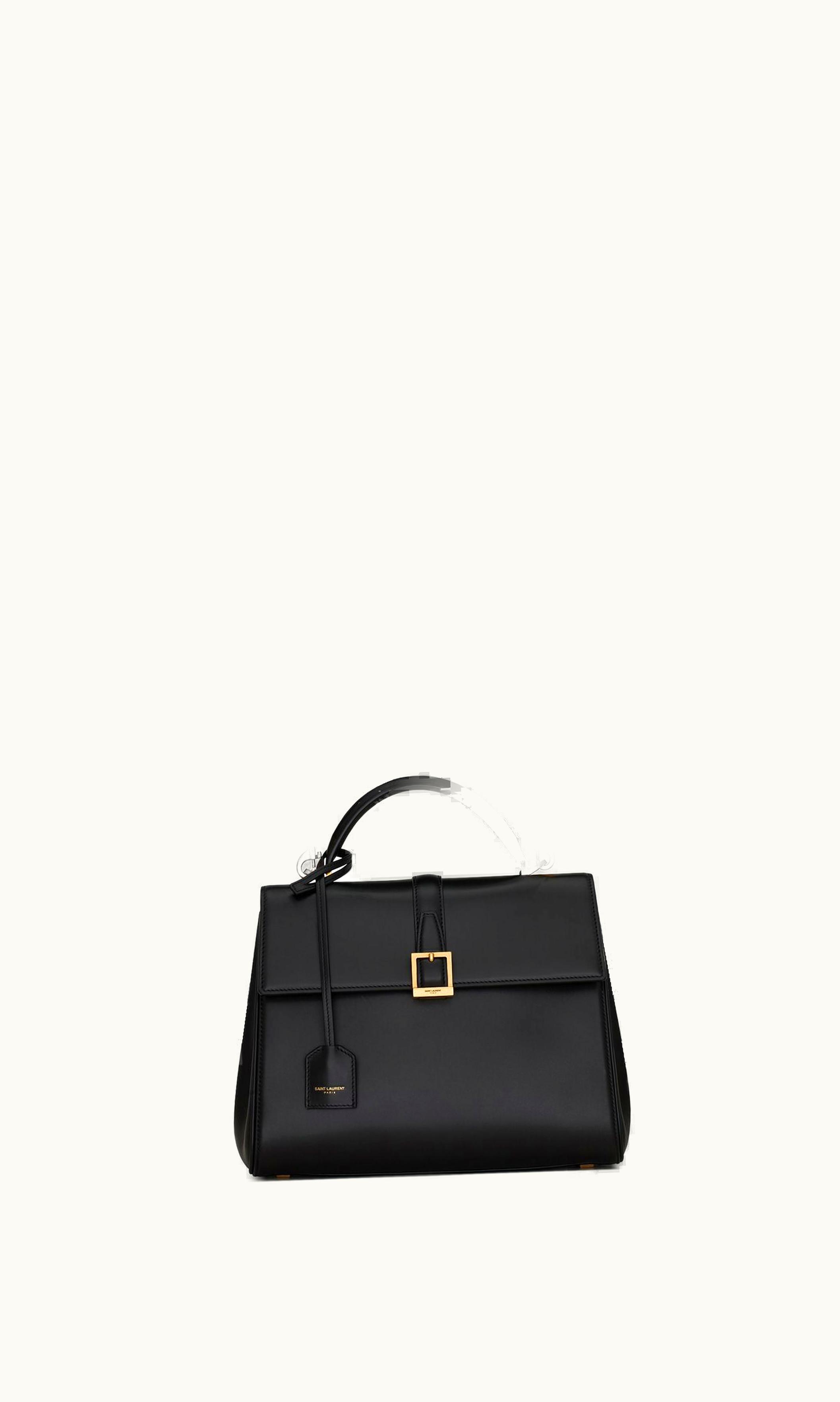 Saint Laurent Saint Laurent Le Fermoir Small Top Handle Bag In Shiny Leather UZ0158227