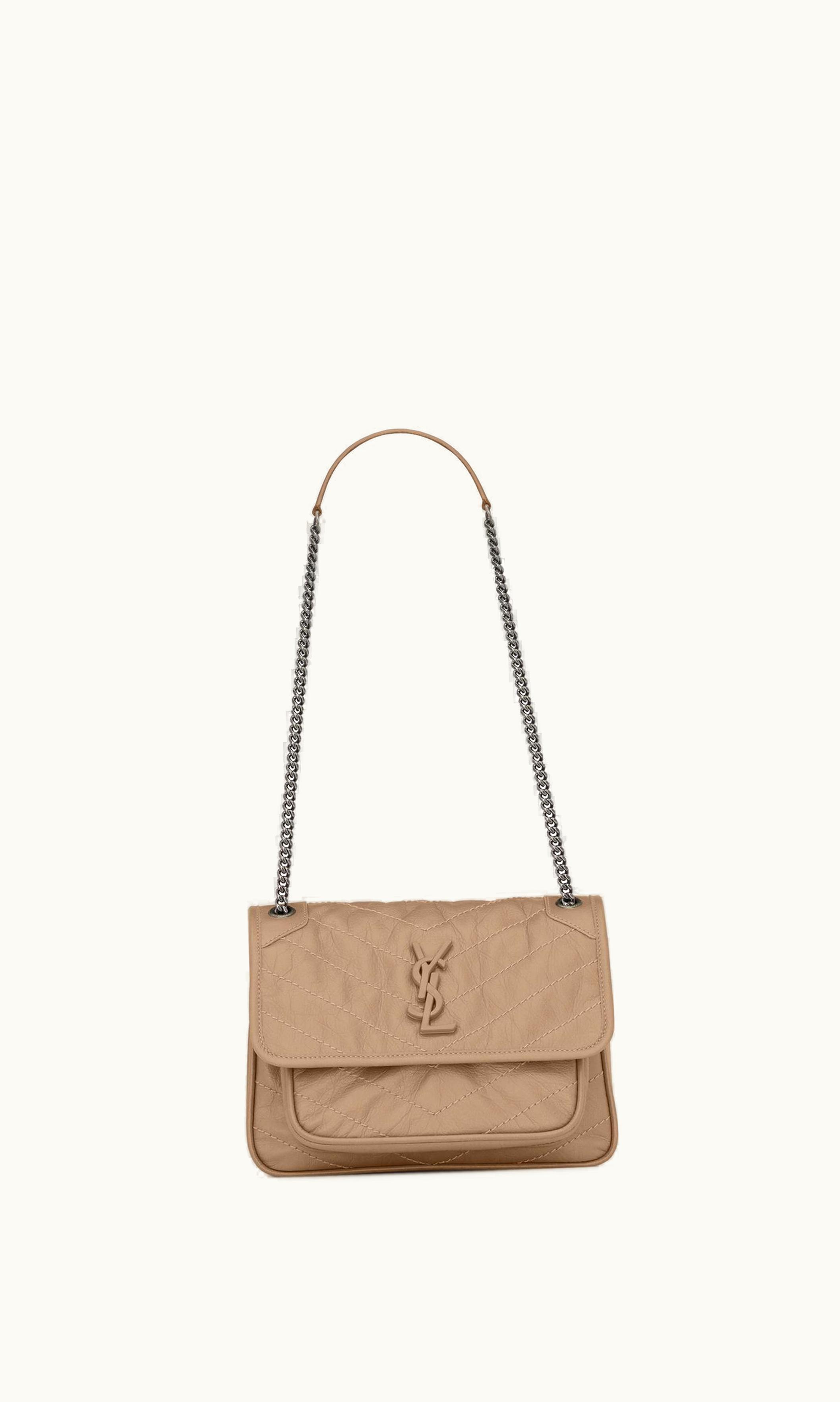 Saint Laurent Saint Laurent Niki Baby Chain Bag In Crinkled Vintage Vegetable-Tanned Leather UZ0158234