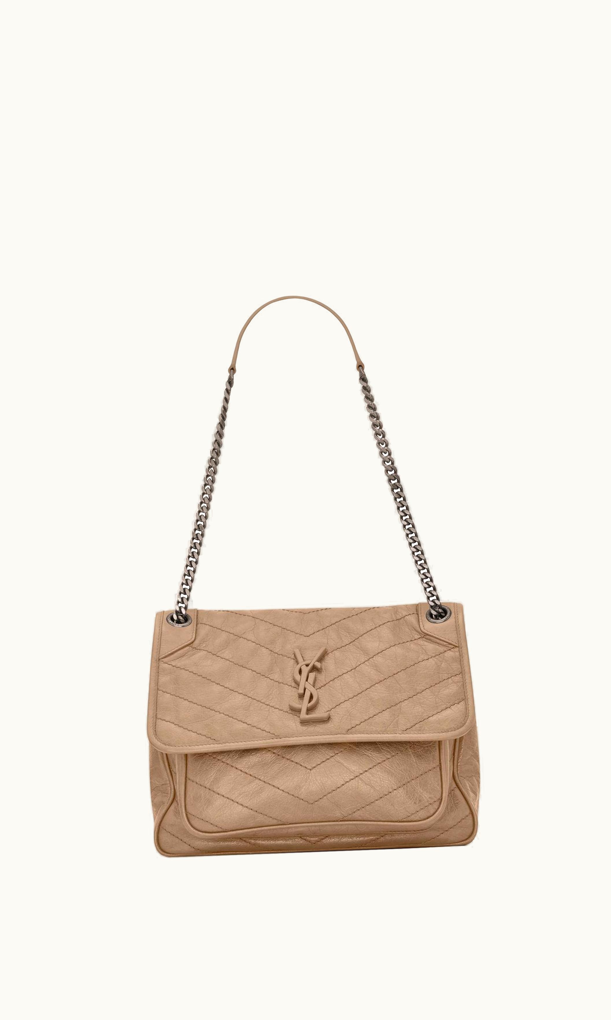 Saint Laurent Saint Laurent Niki Medium Chain Bag In Crinkled Vintage Vegetable-Tanned Leather