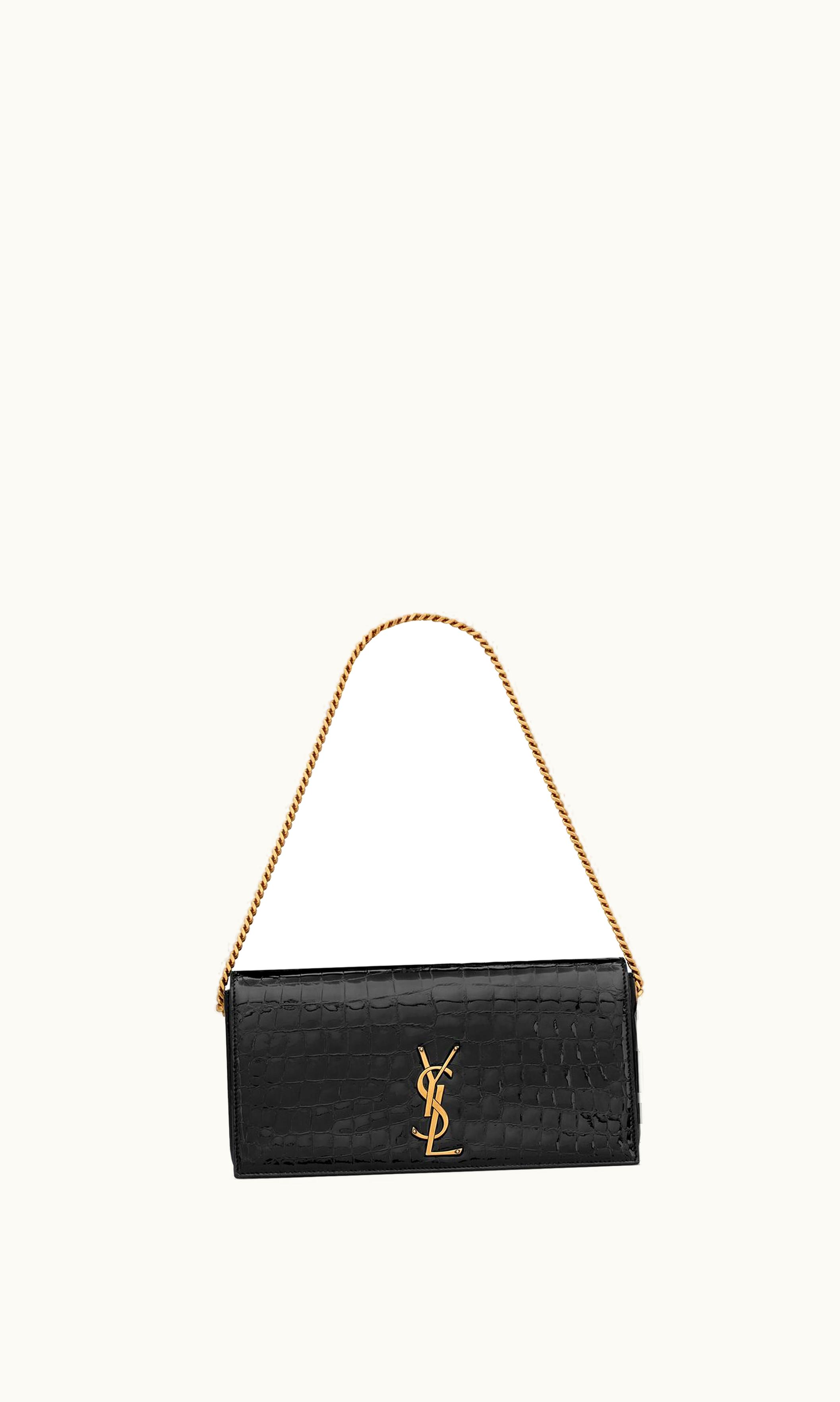 Saint Laurent Saint Laurent Kate 99 Chain Bag In Alligator-Embossed Leather
