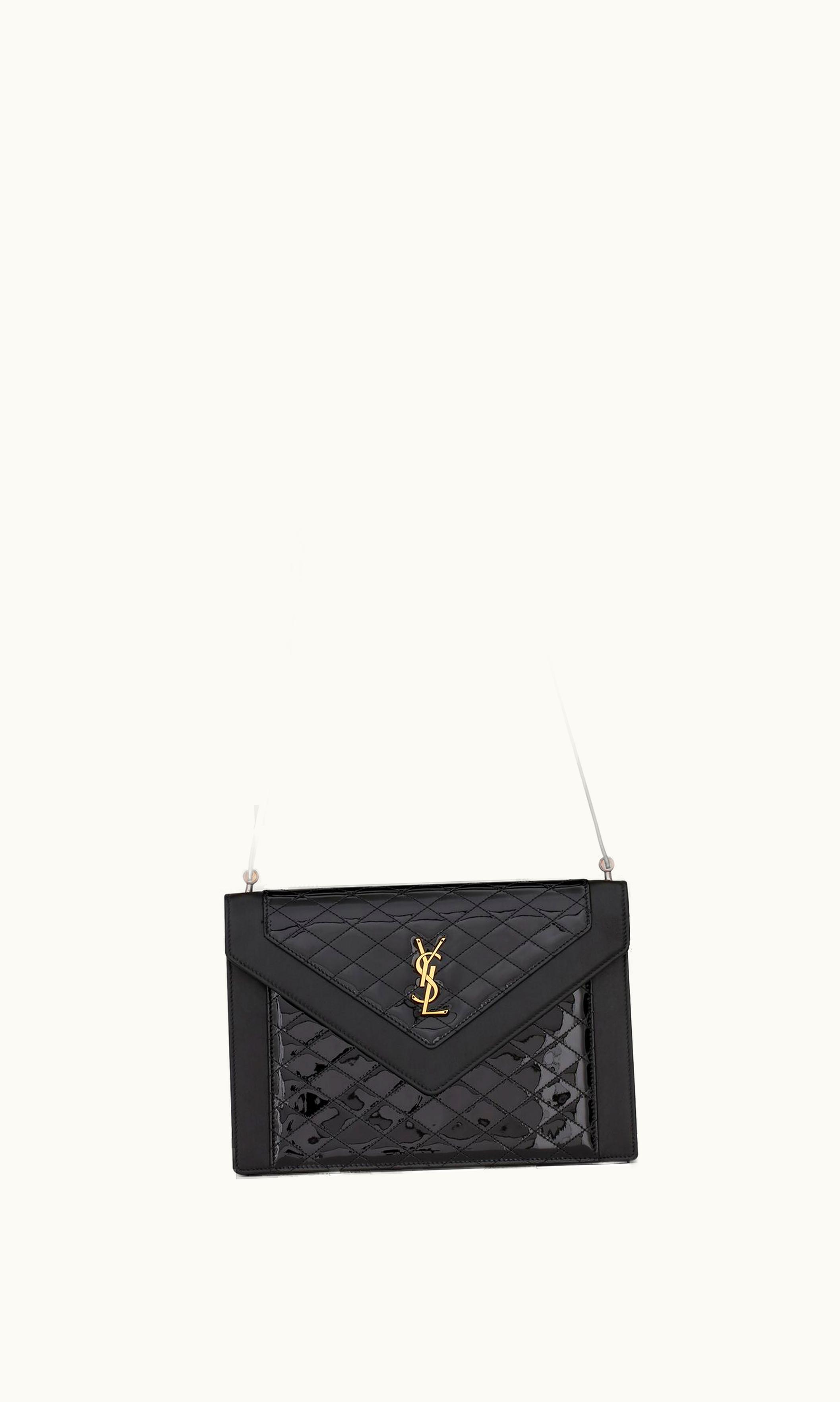 Saint Laurent Saint Laurent Gaby Satchel In Quilted Lacquered Leather And Smooth Leather