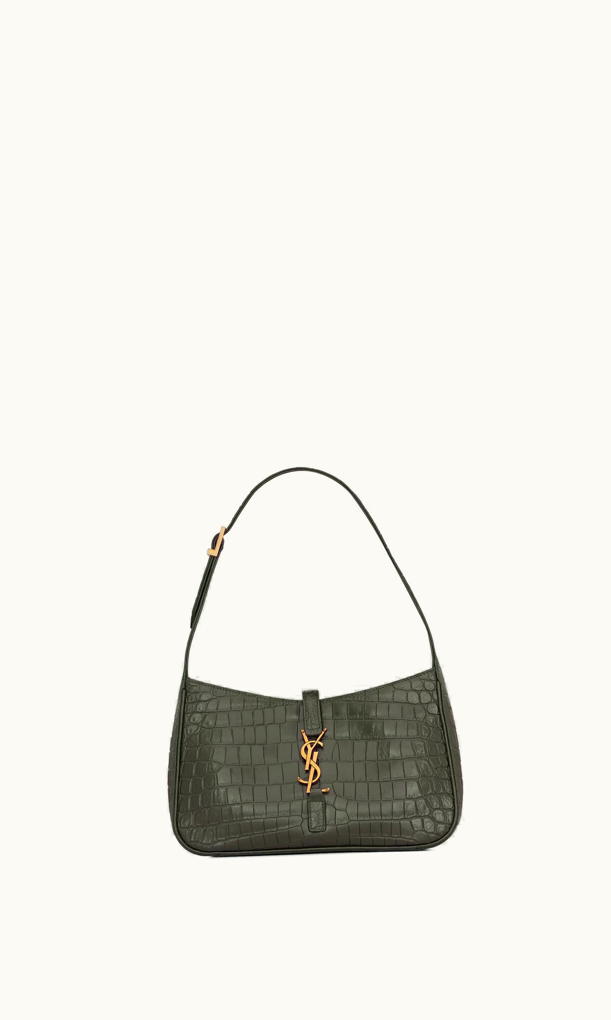 Saint Laurent Saint Laurent Le 5 à 7 In Crocodile-Embossed Leather