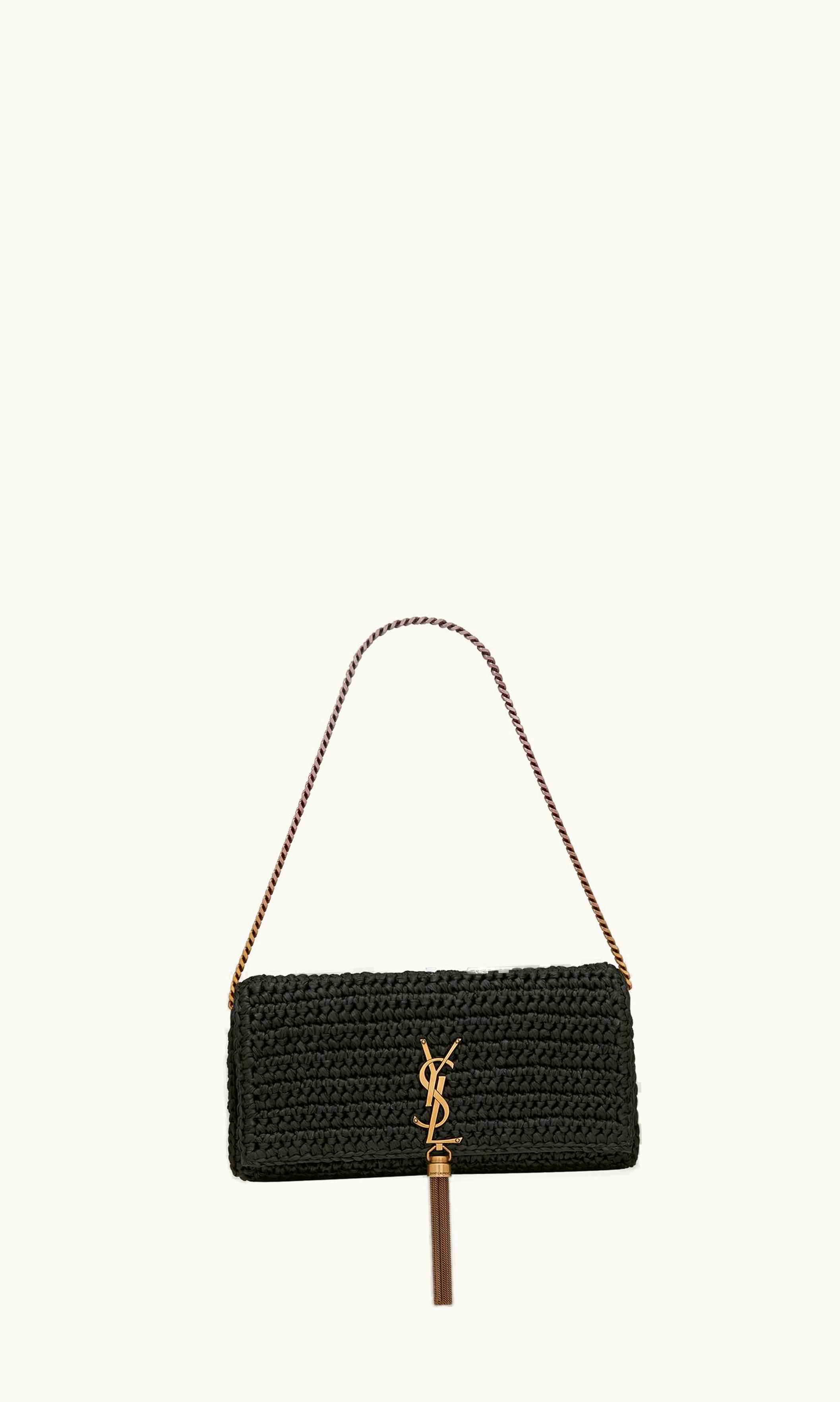 Saint Laurent Saint Laurent Kate 99 Chain Bag With Tassel In Raffia UZ0158318