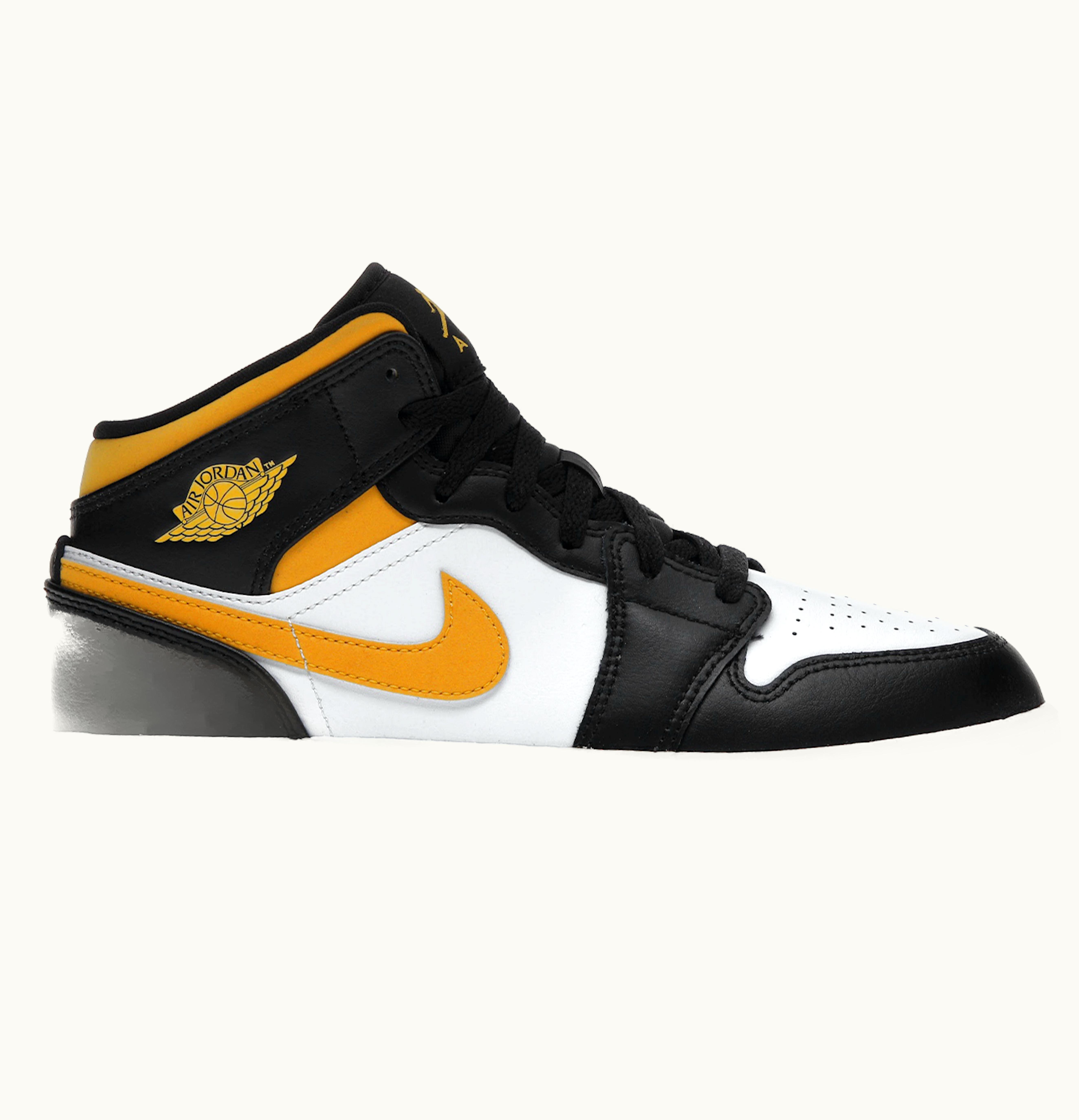 Jordan Air Jordan 1 Mid White Pollen Black GS