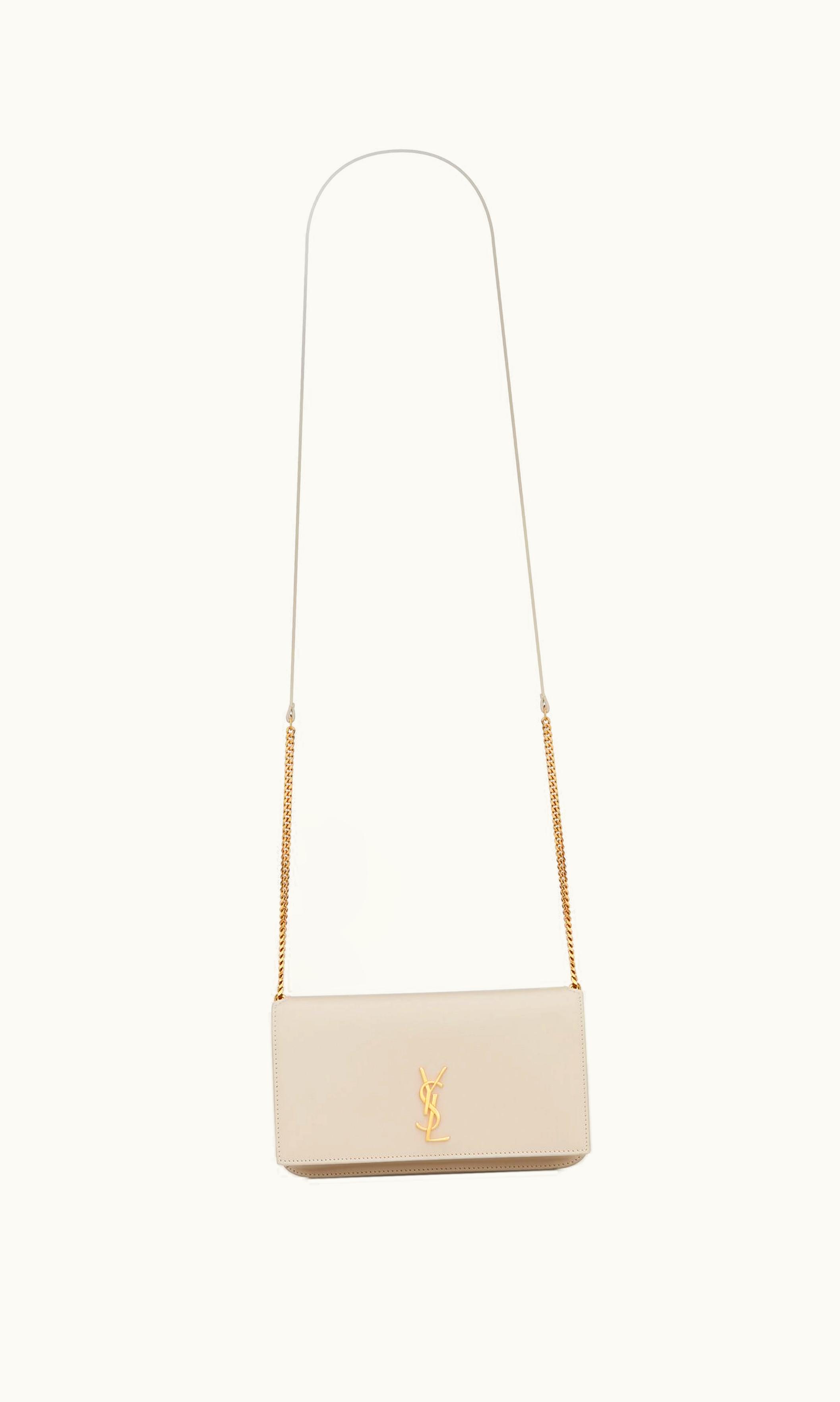 Saint Laurent Saint Laurent Cassandre Phone Holder With Strap In Smooth Leather UZ0158403