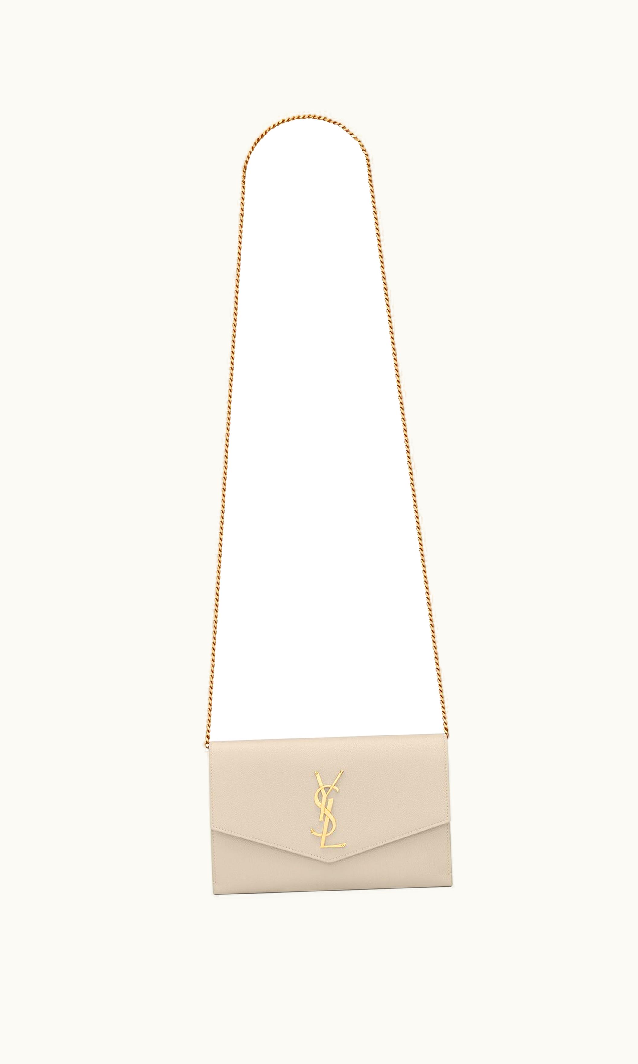 Saint Laurent Saint Laurent Uptown Chain Wallet In Grain De Poudre Embossed Leather UZ0158422