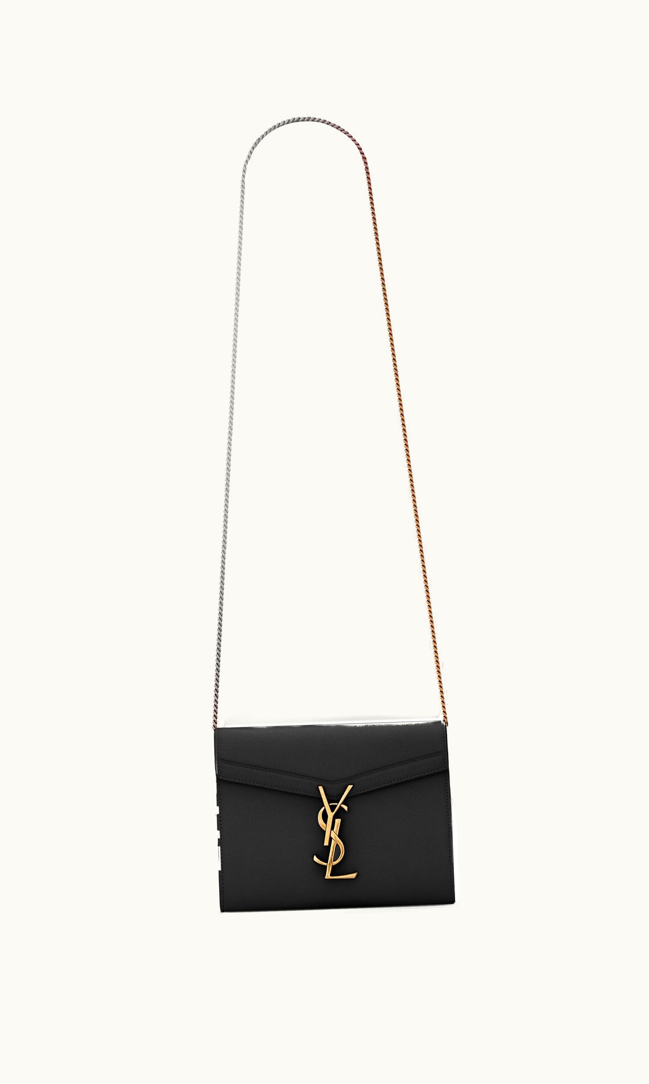 Saint Laurent Saint Laurent Cassandra Chain Wallet In Grain De Poudre Embossed Leather UZ0158472