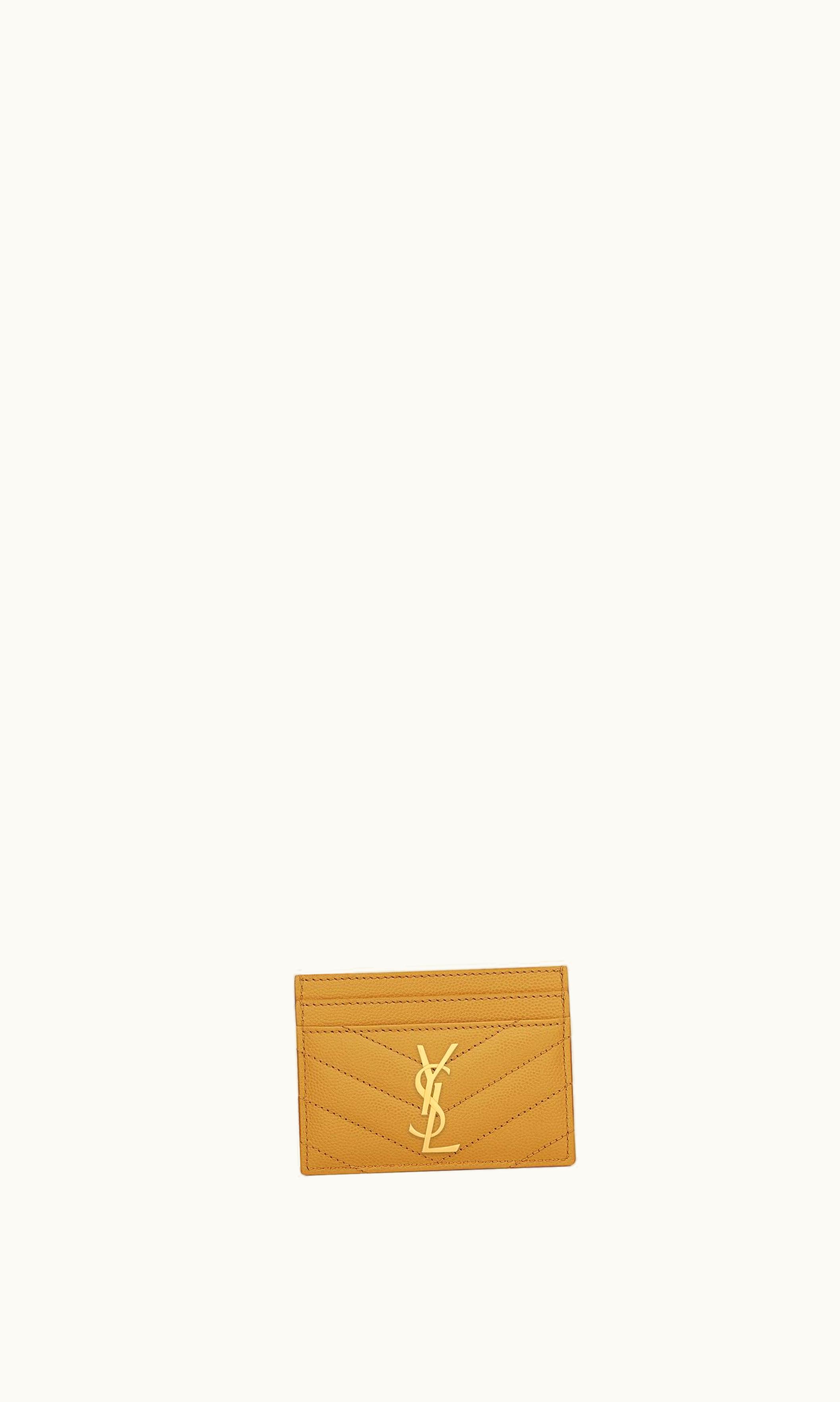 Saint Laurent Saint Laurent Cassandre Matelassé Card Case In Grain De Poudre Embossed Leather UZ0158519