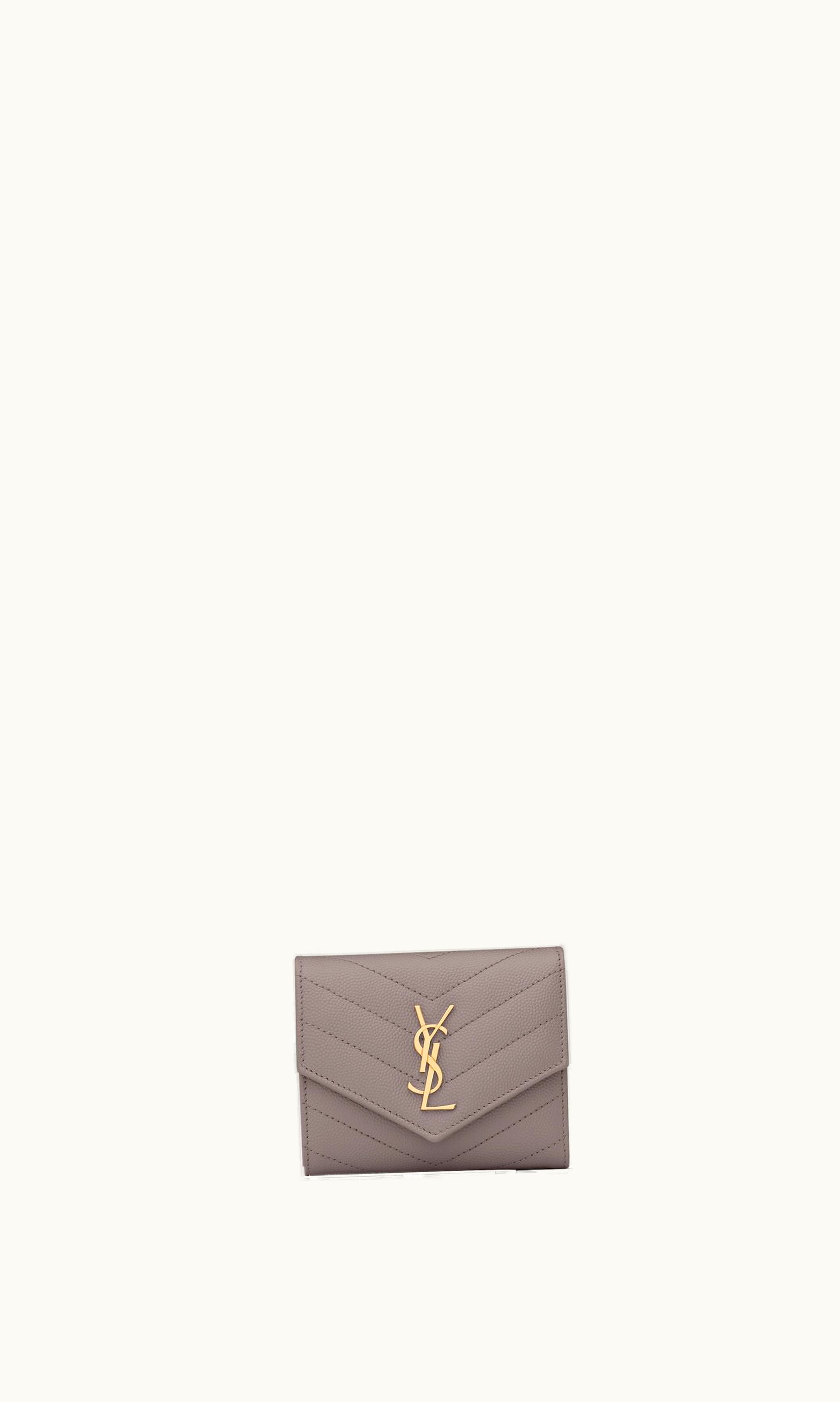 Saint Laurent Saint Laurent Cassandre Matelassé Multi-Folded Wallet In Grain De Poudre Embossed Leather UZ0158548