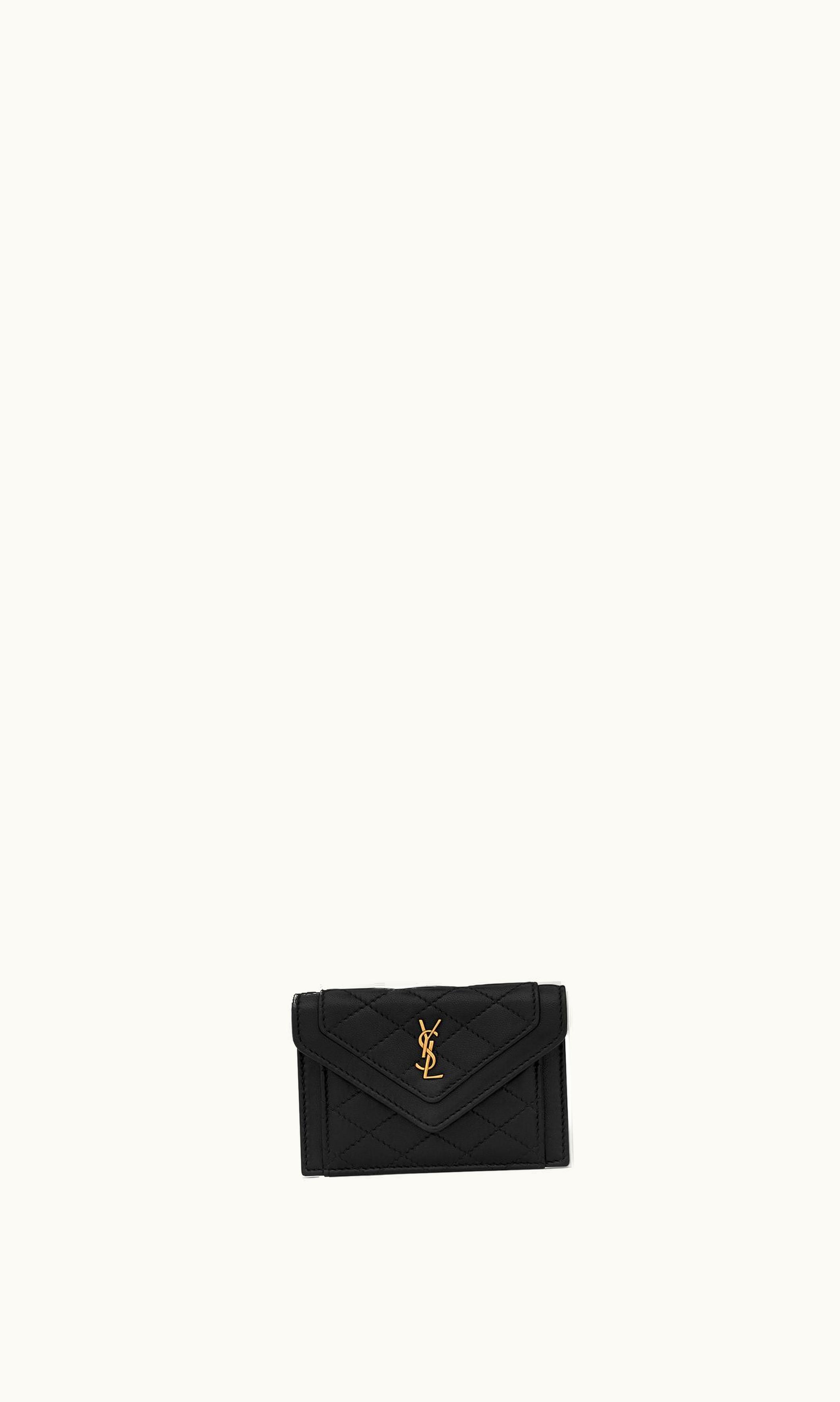 Saint Laurent Saint Laurent Gaby Flap Card Case In Quilted Lambskin UZ0158611