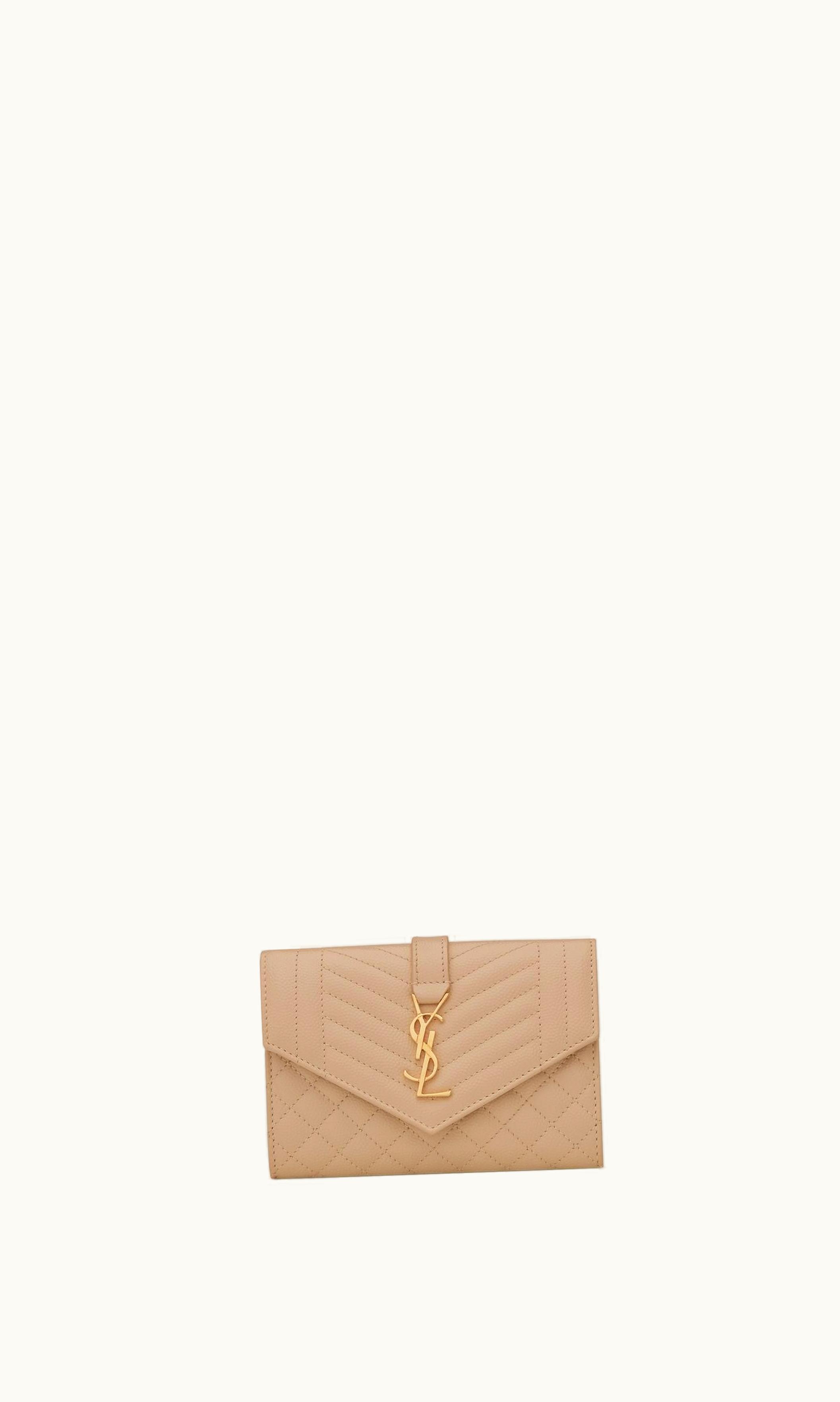Saint Laurent Saint Laurent Envelope Small Envelope Wallet In Mix Matelassé Grain De Poudre Embossed Leather UZ0158632