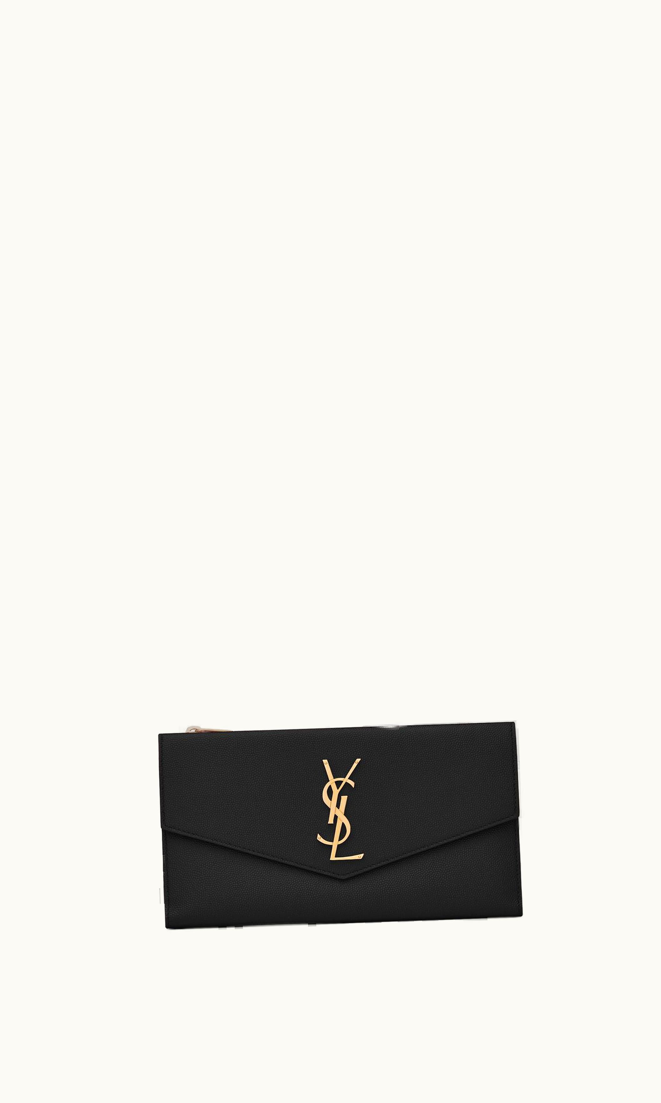 Saint Laurent Saint Laurent Uptown Large Wallet In Grain De Poudre Embossed Leather UZ0158641