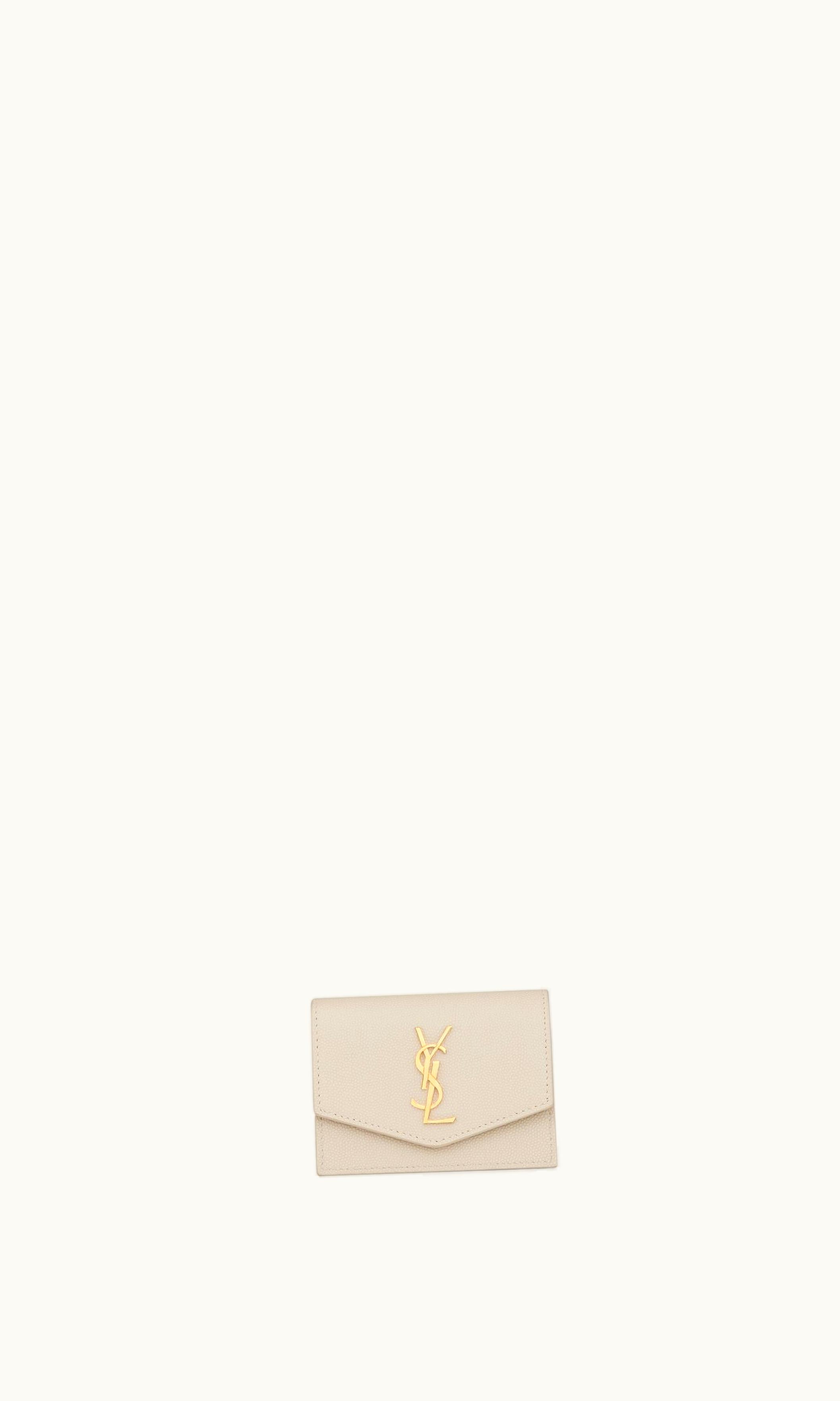 Saint Laurent Saint Laurent Uptown Business-Card Case In Grain De Poudre Embossed Leather UZ0158642