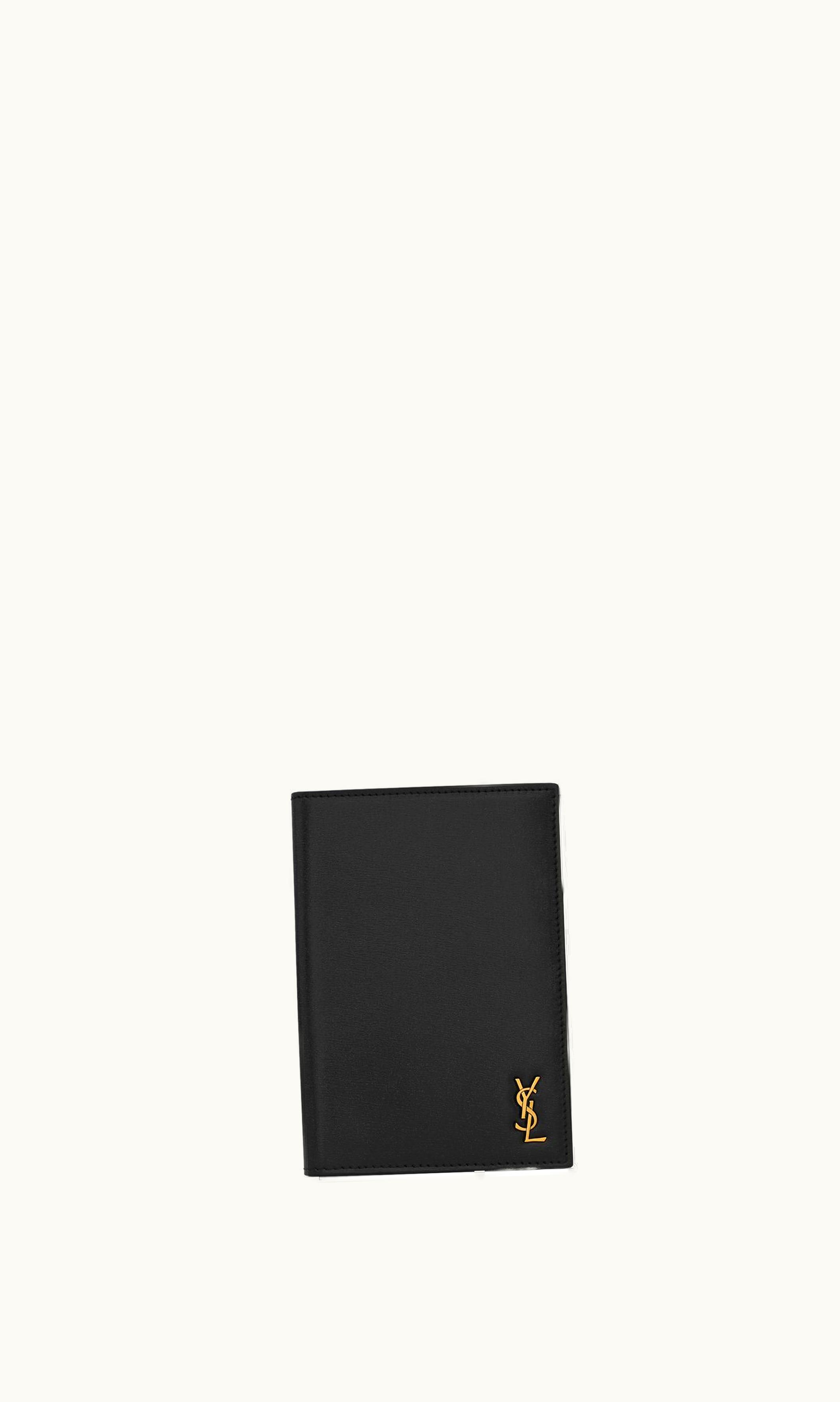 Saint Laurent Saint Laurent Tiny Cassandre Passport Case In Smooth Leather