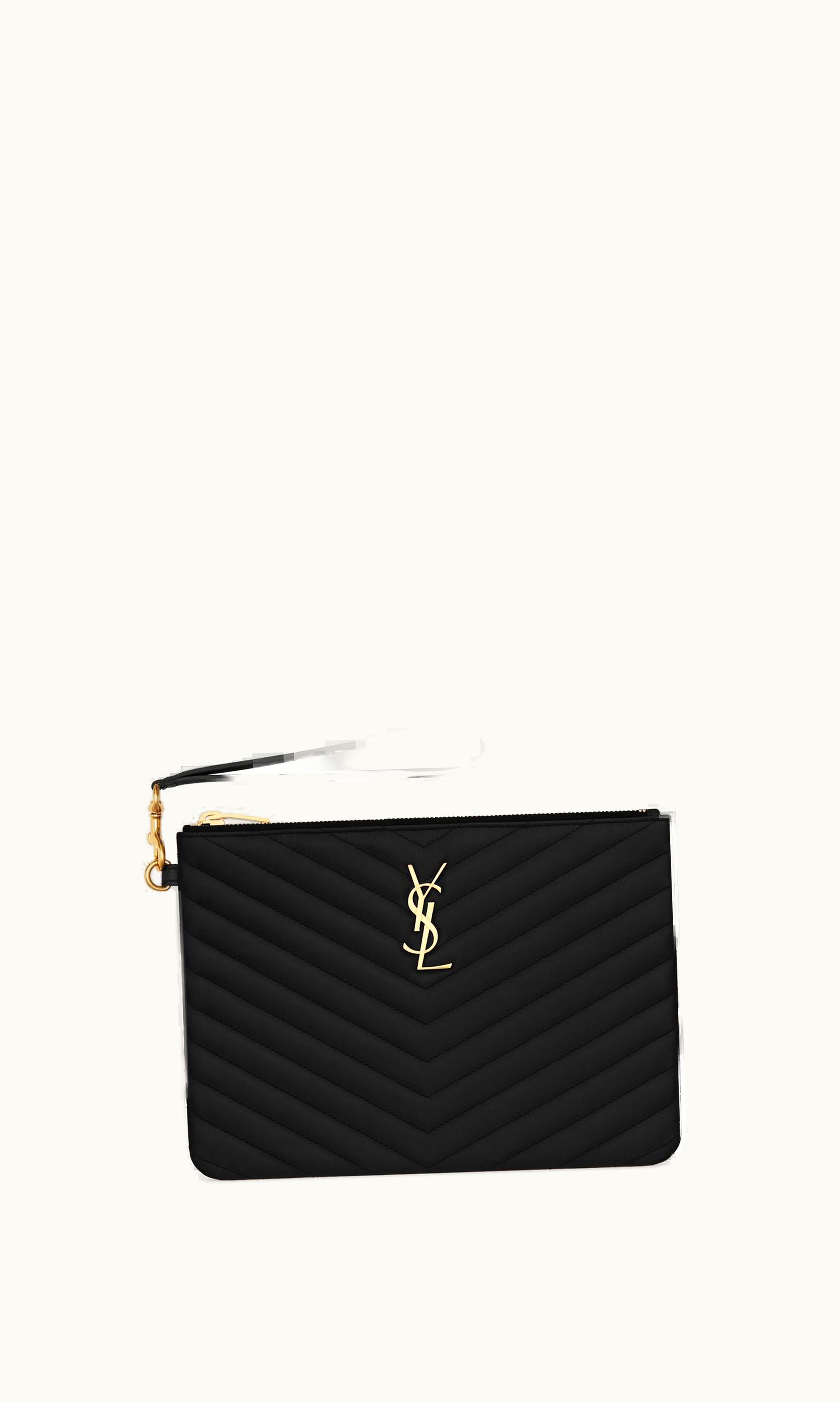 Saint Laurent Saint Laurent Cassandre Matelassé A5 Pouch In Quilted Leather