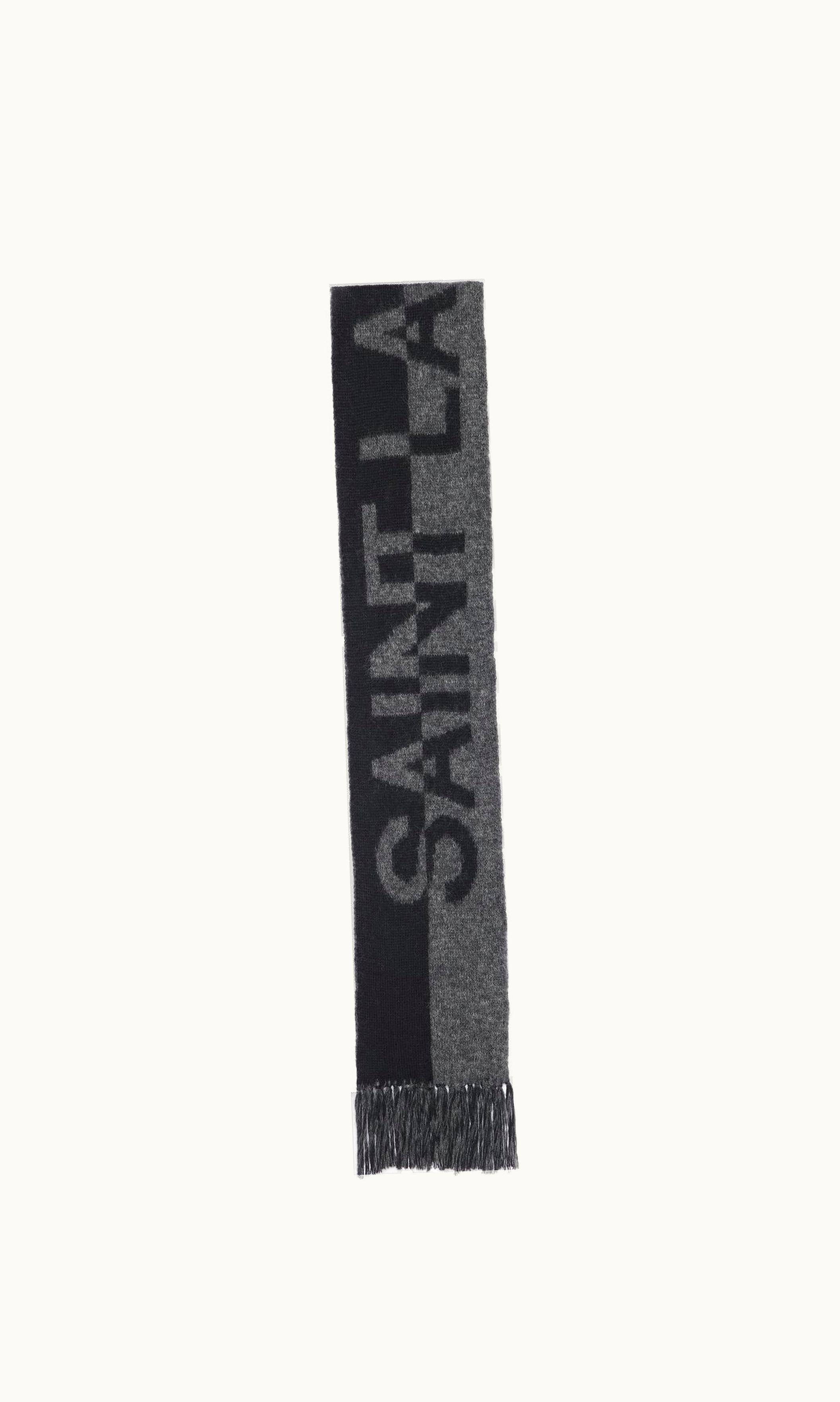 Saint Laurent Saint Laurent Signature Saint Laurent Scarf In Wool Knit