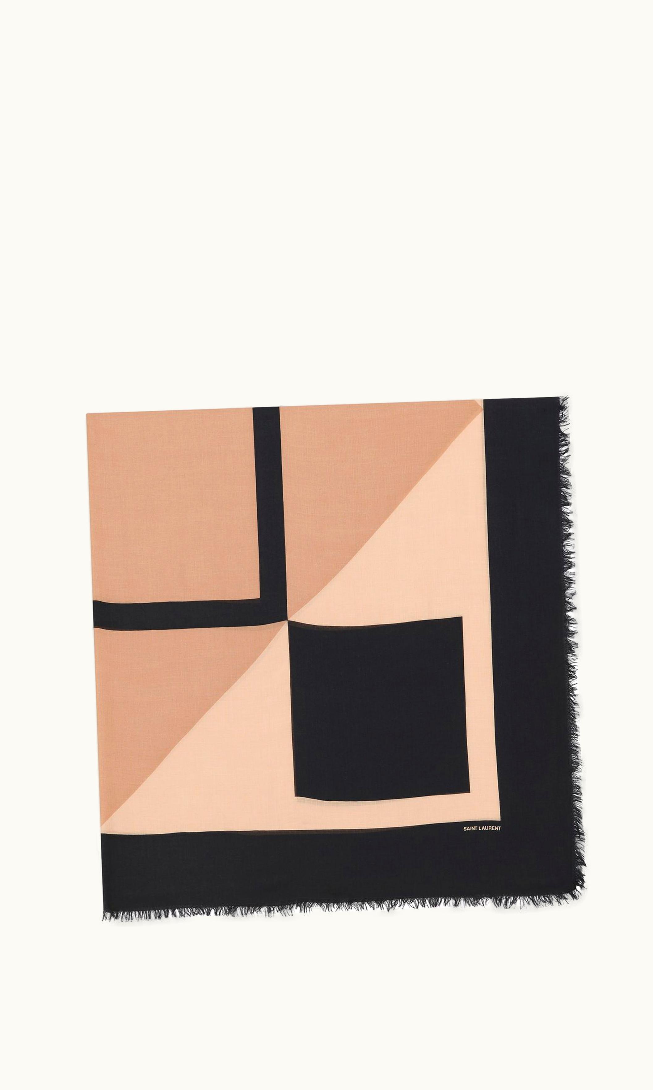 Saint Laurent Saint Laurent Large Square Scarf In Modal And Cashmere UZ0158899